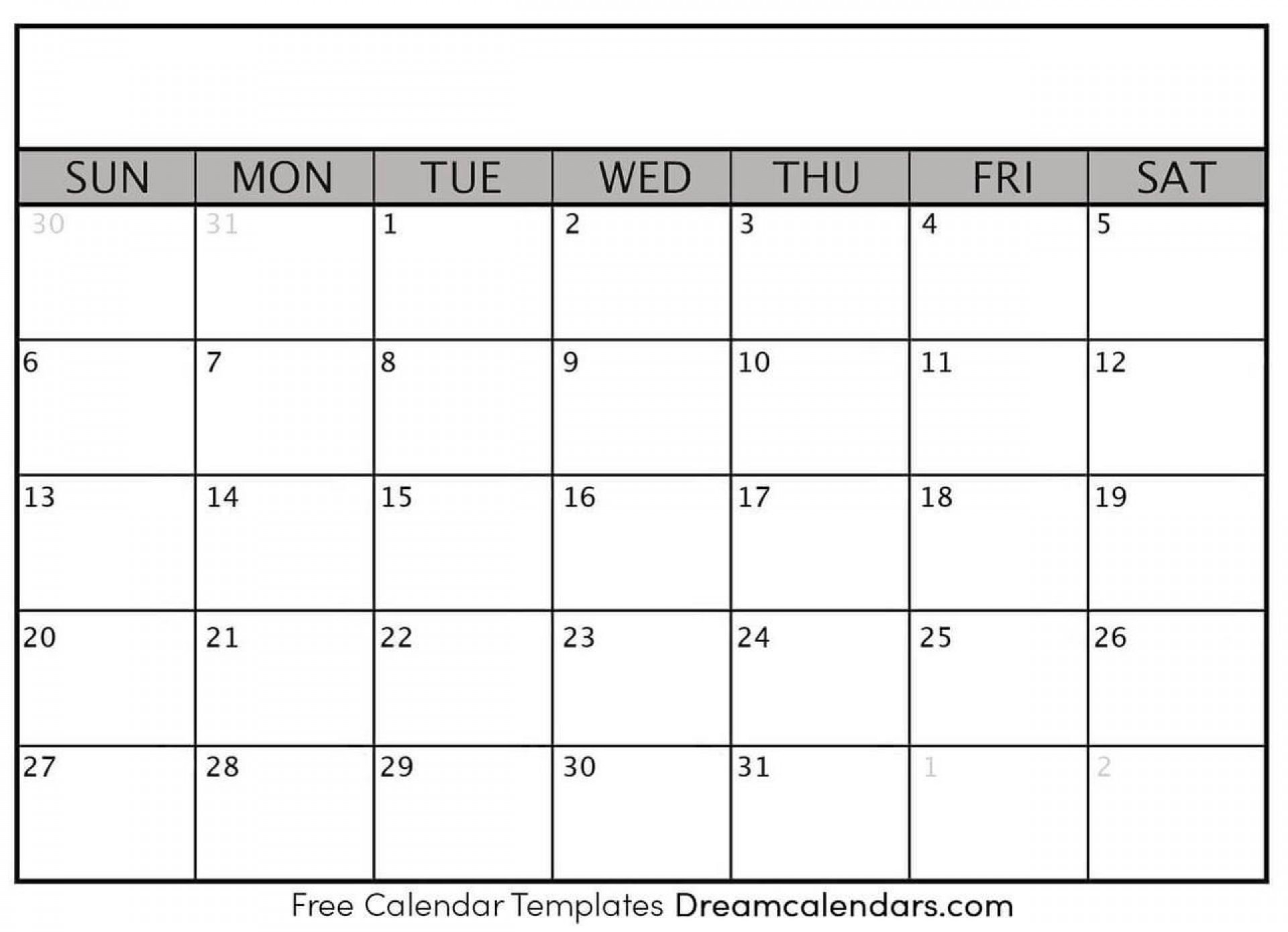 007 Template Ideas Blank Printable Striking Calendar 2020