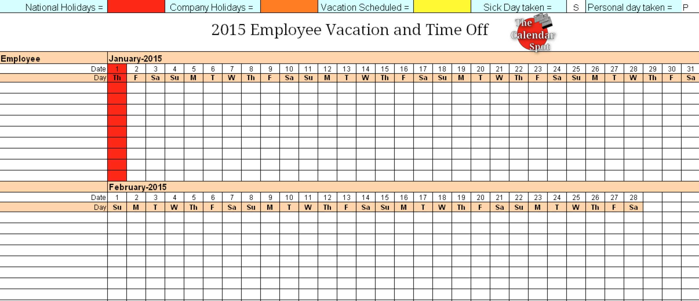 Free Printable Vacation Calendar Employees Calendar Printables Free 