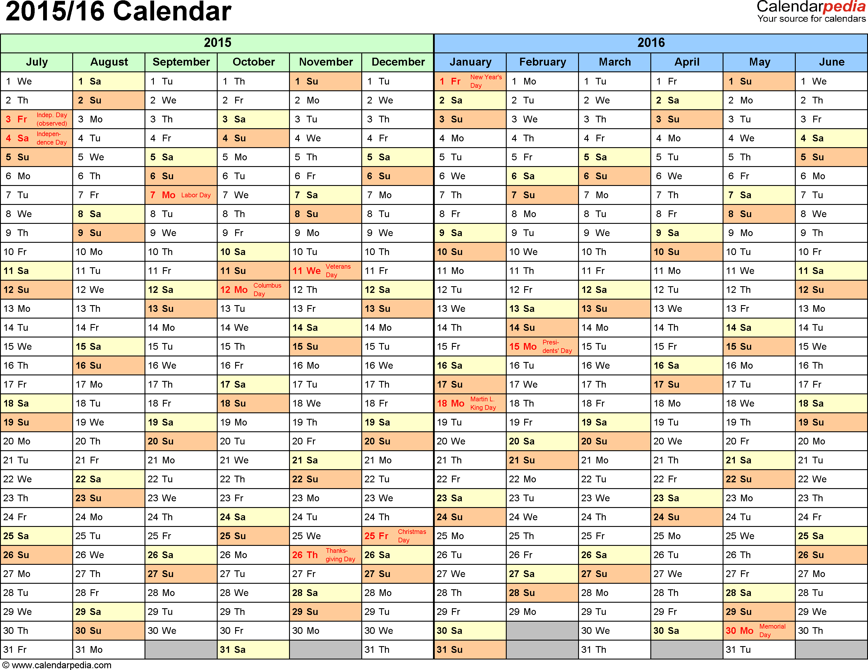 023 Calendar Template Excel Split Impressive 2016 Ideas