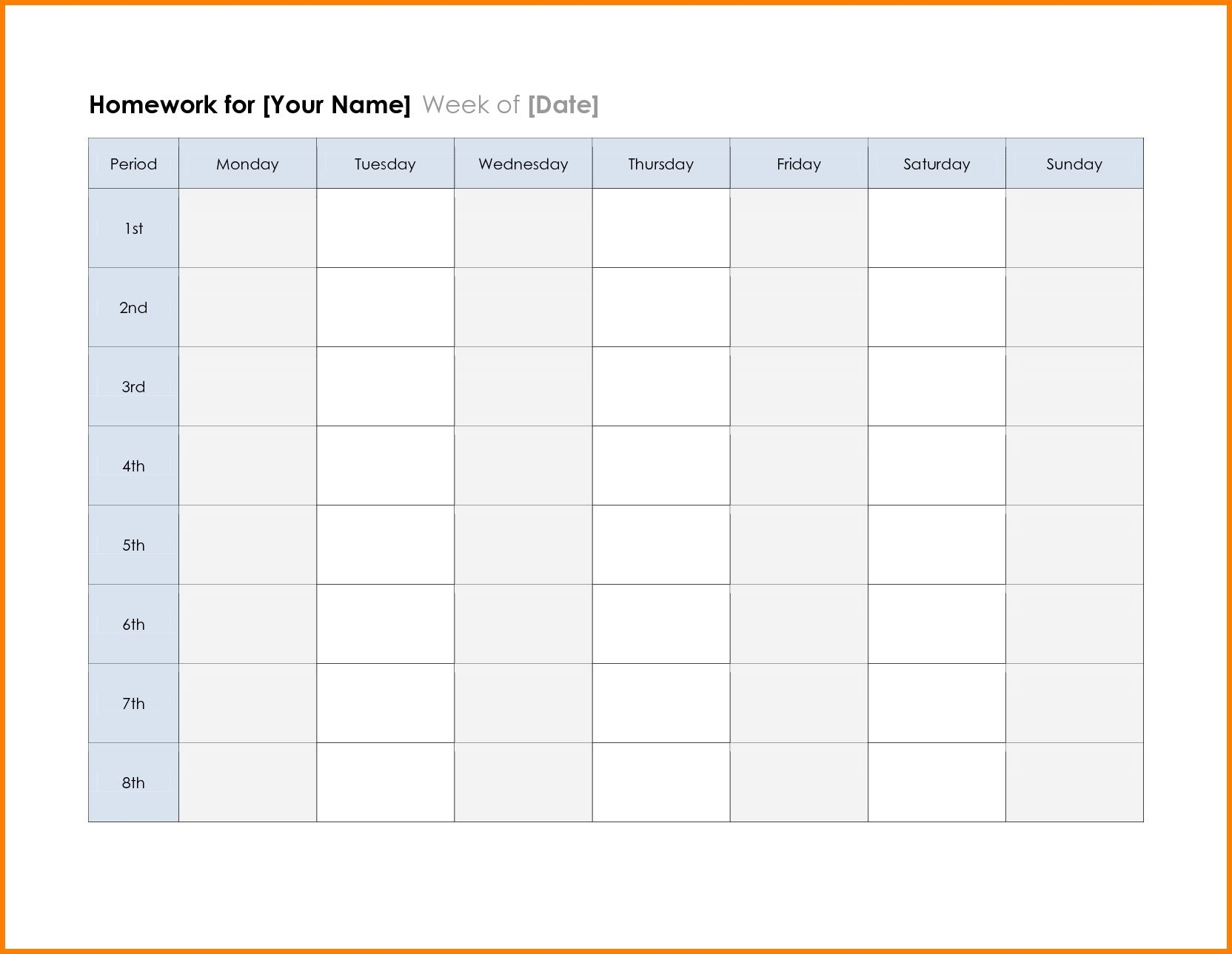 024 Excel Weekly Calendar Template Magnificent Ideas 2018