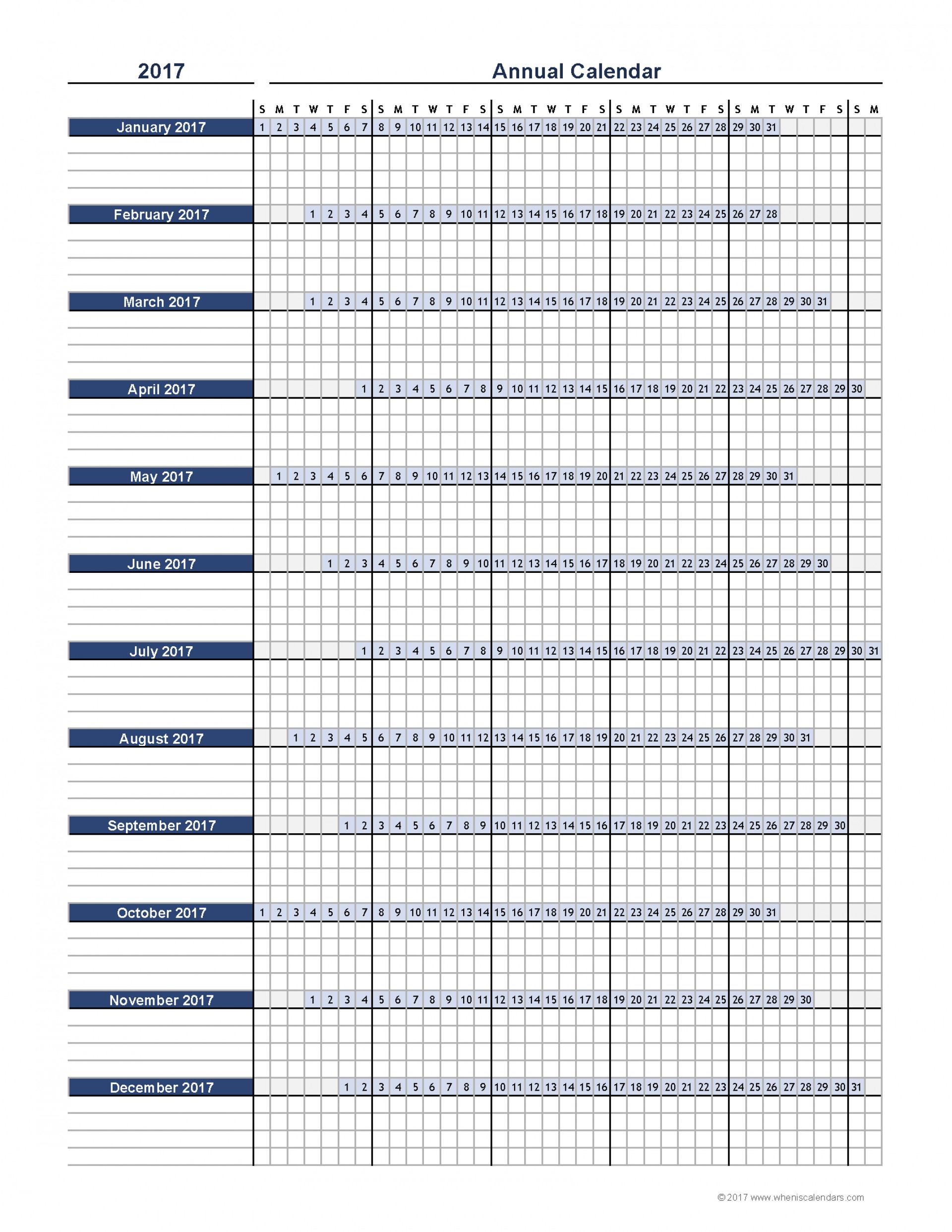 Excel Vacation Calendar Template