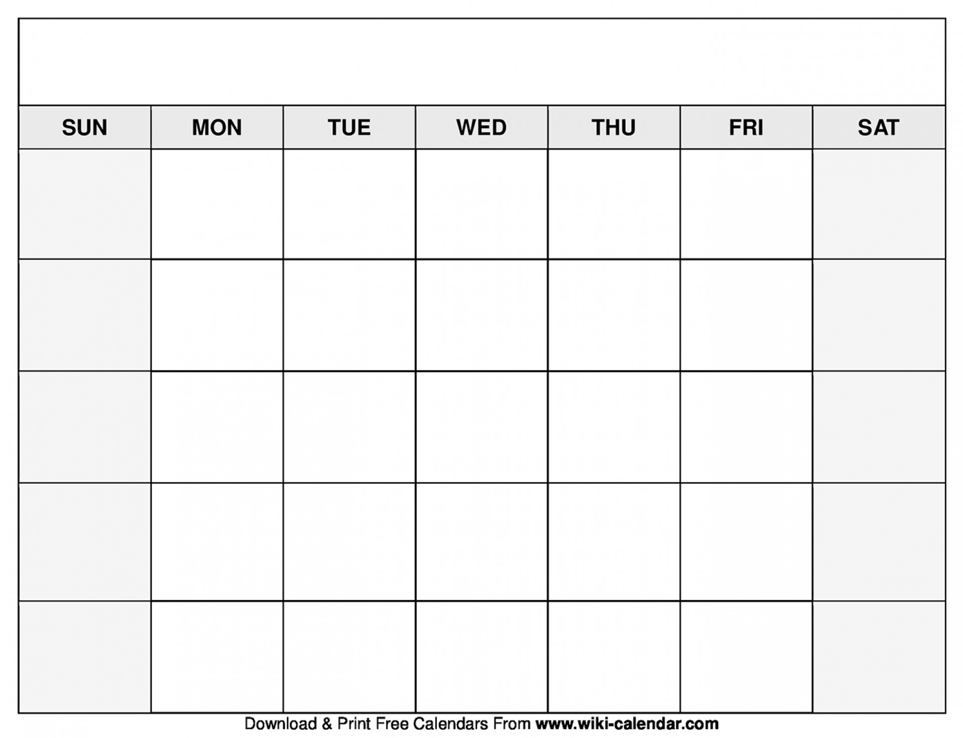 free printable generic calendar calendar printables free