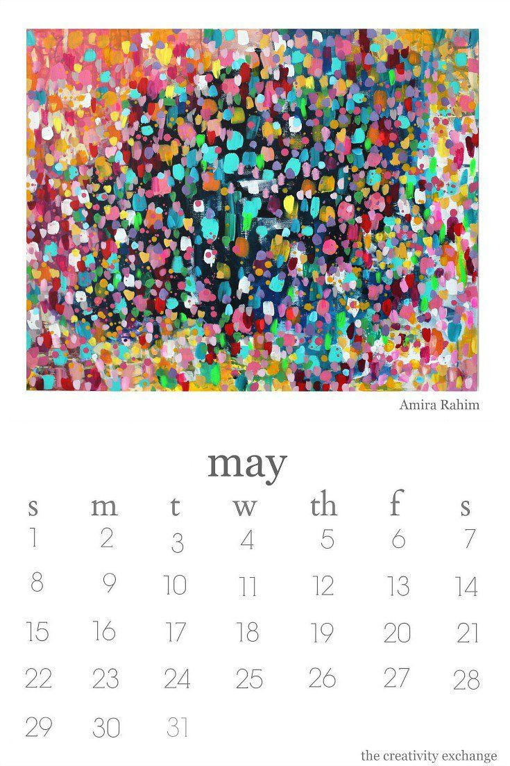 2016 Free Printable Calendar: Artist Collaboration Project