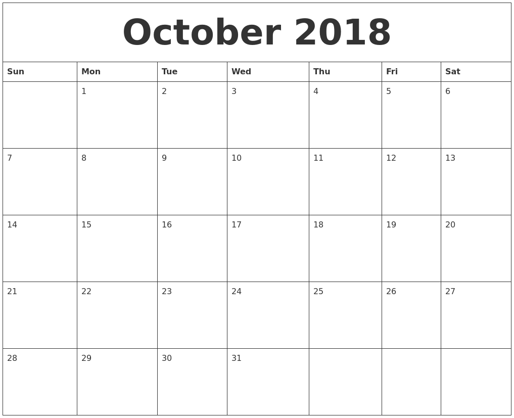 2018 Calendar Online | November Calendar | Printable