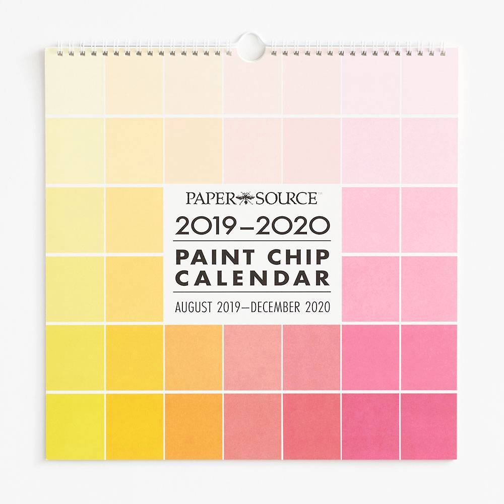 2019-2020 Paint Chip Calendar In 2019 | Paint Chip Calendar