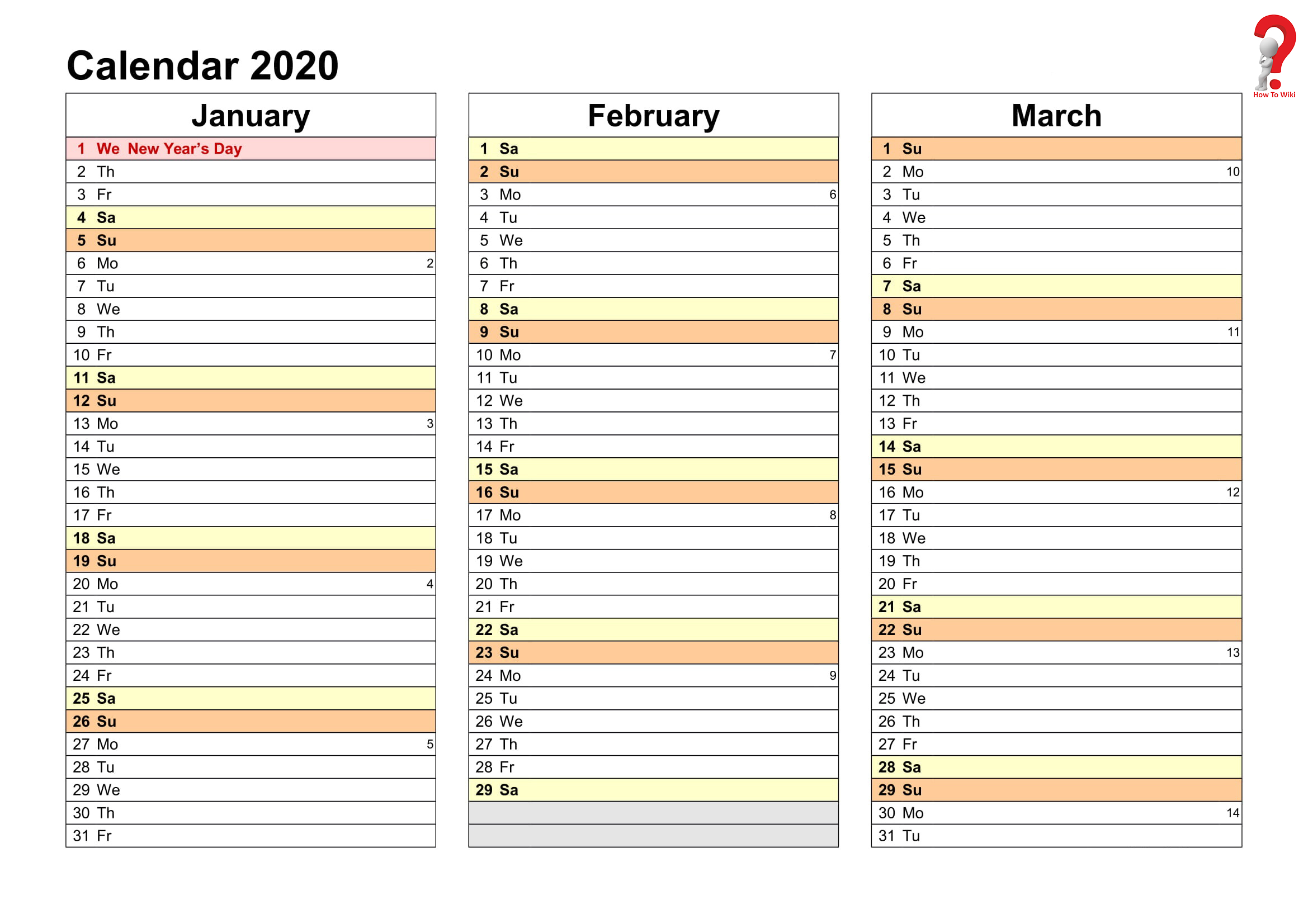 2019 And 2020 Yearly Planner In Excel | Free Printable