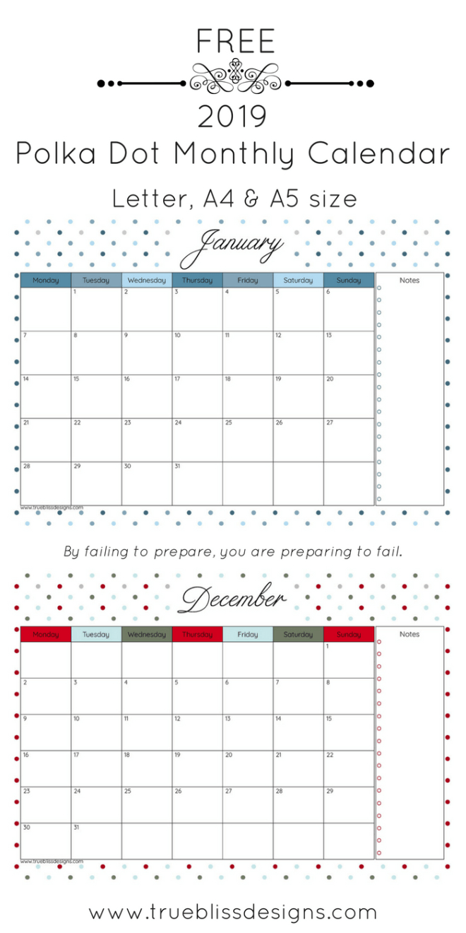 2019 Printable Calendar | Free Printable Calendar