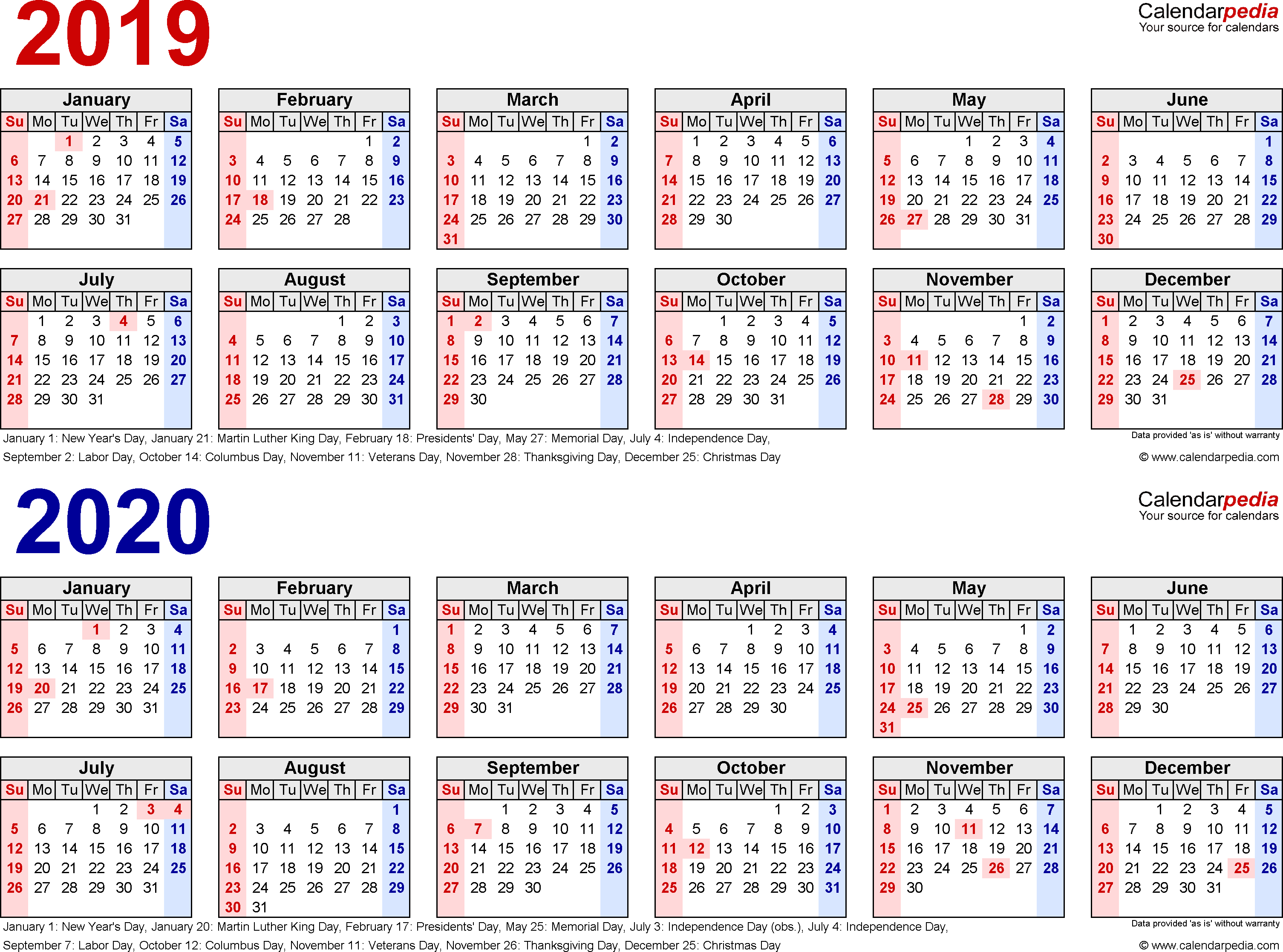 2020 18 Printable Calendar - Wpa.wpart.co