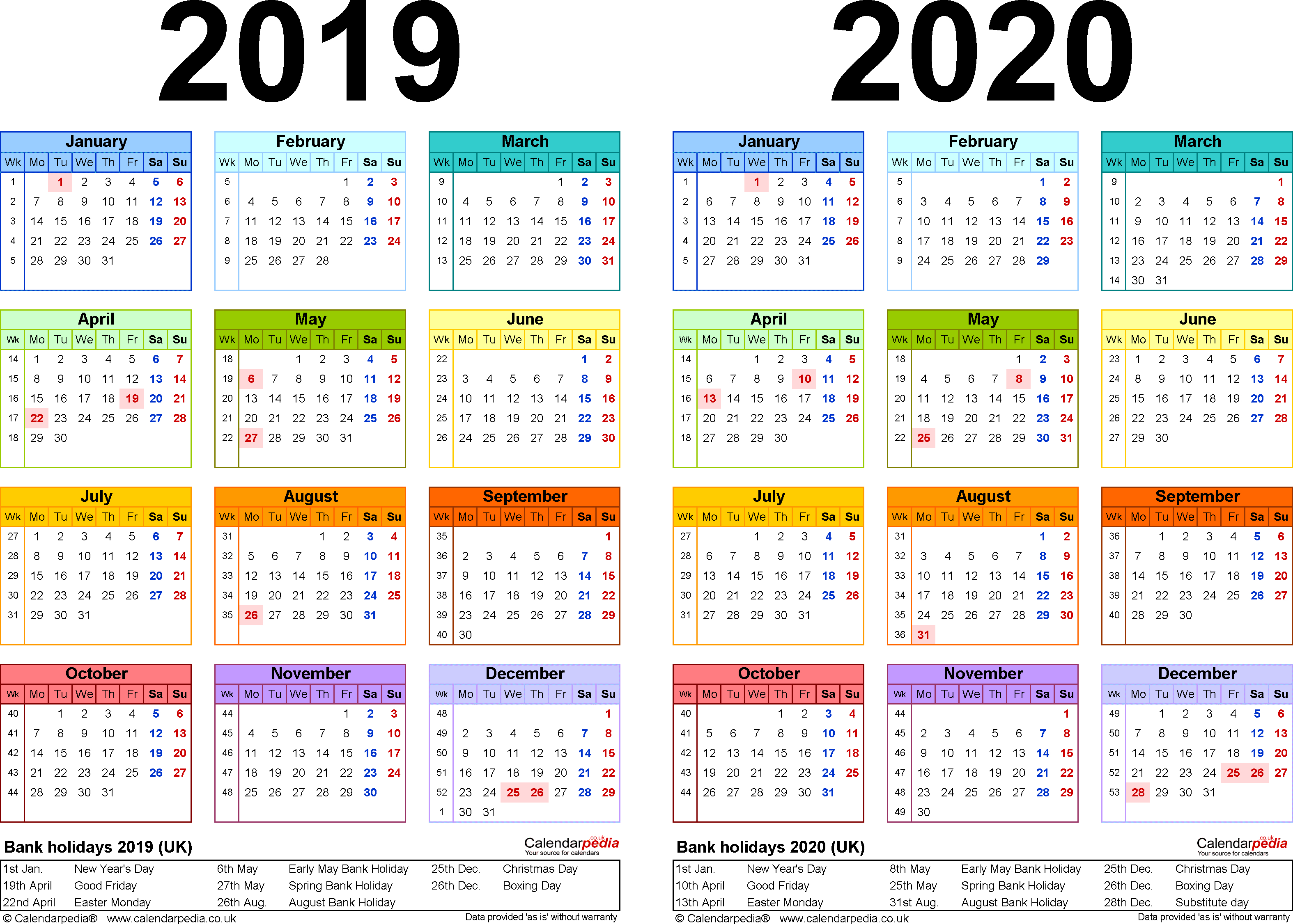 2020 18 Printable Calendar - Wpa.wpart.co