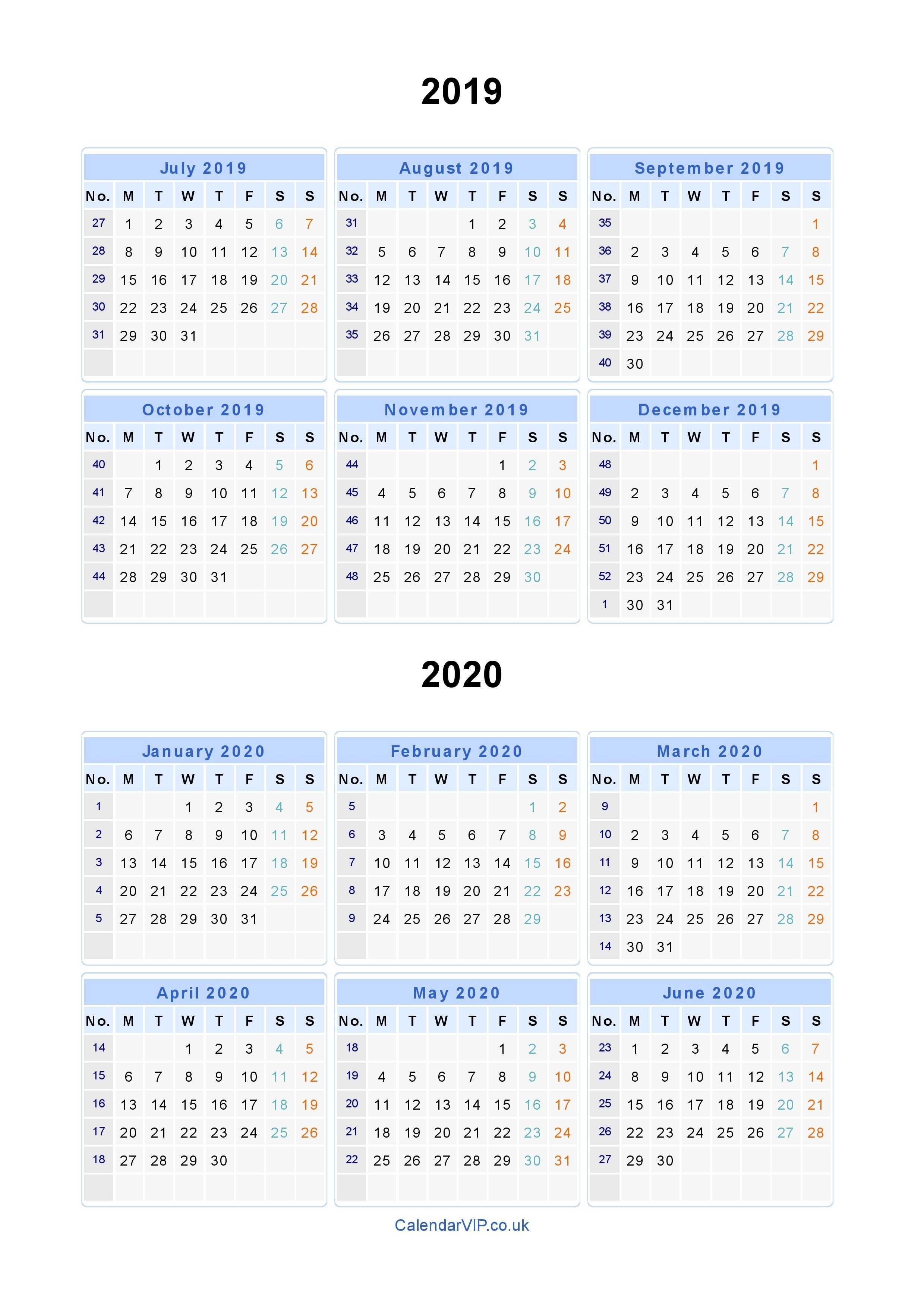 2020 2020 School Calendar Template - Wpa.wpart.co