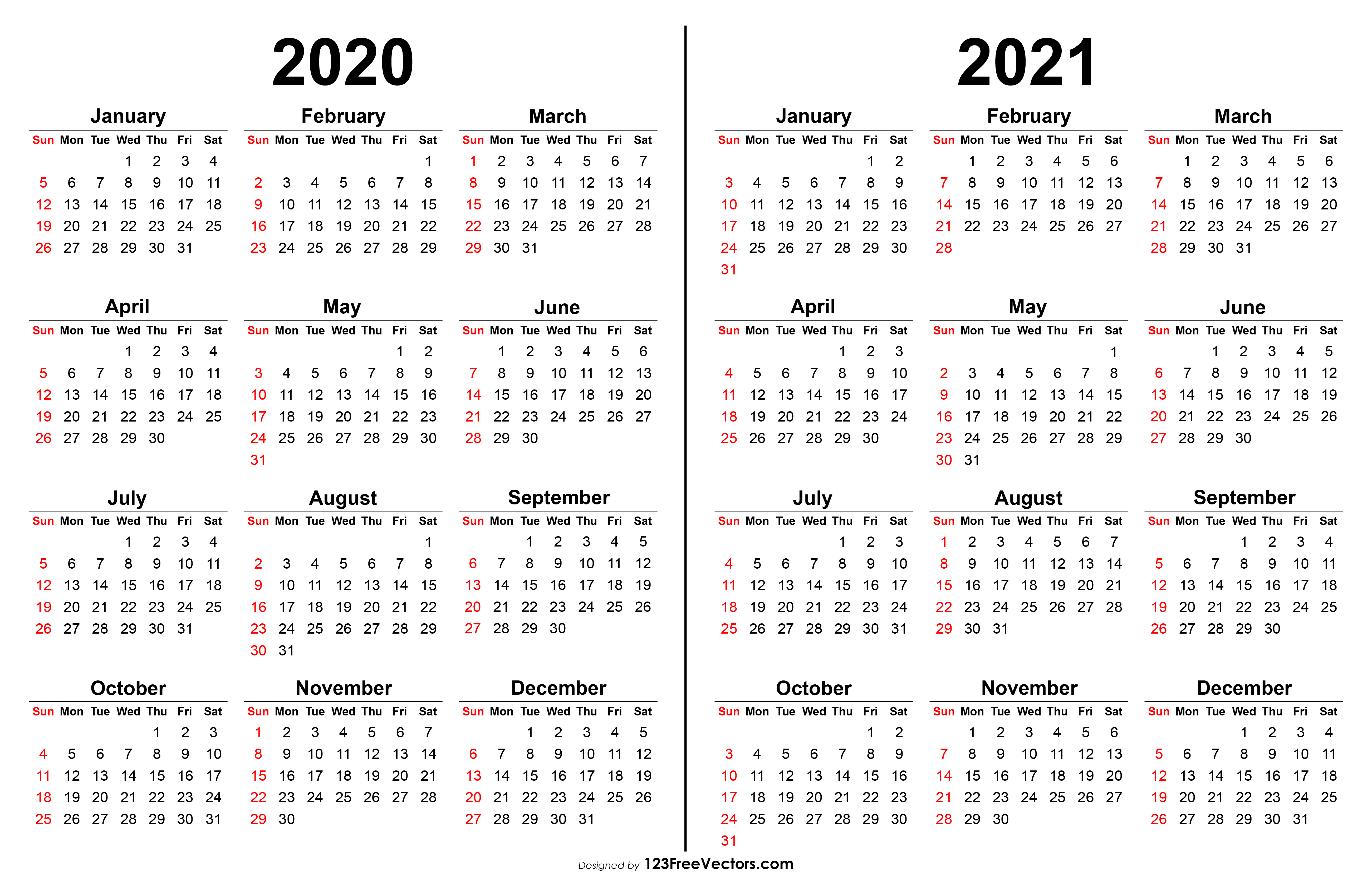 2020 2021 Calendar