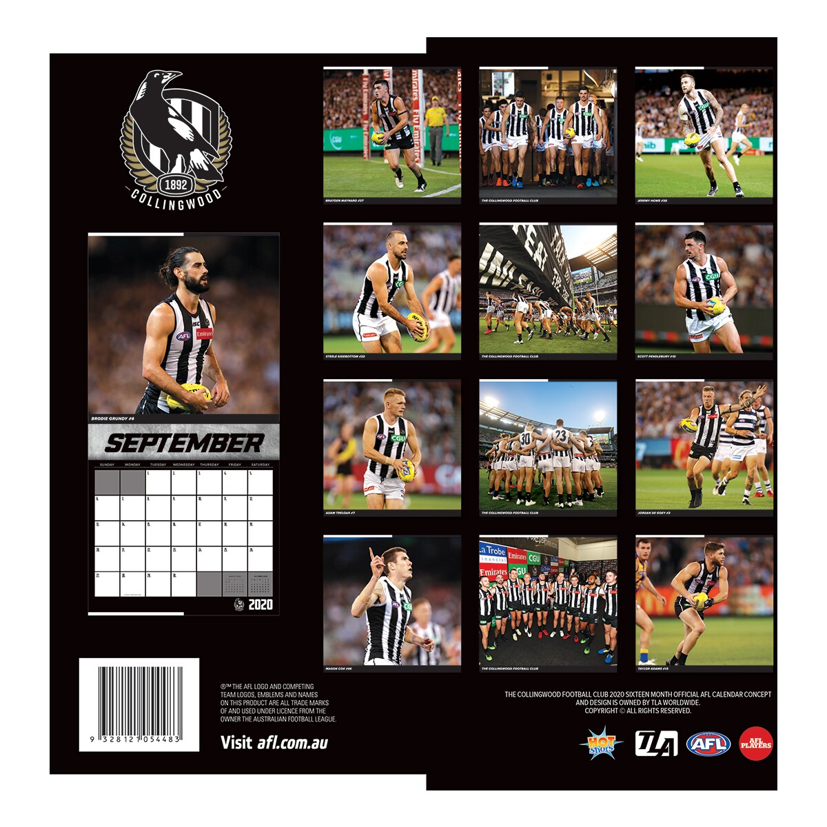 2020 Afl Collingwood Calendar