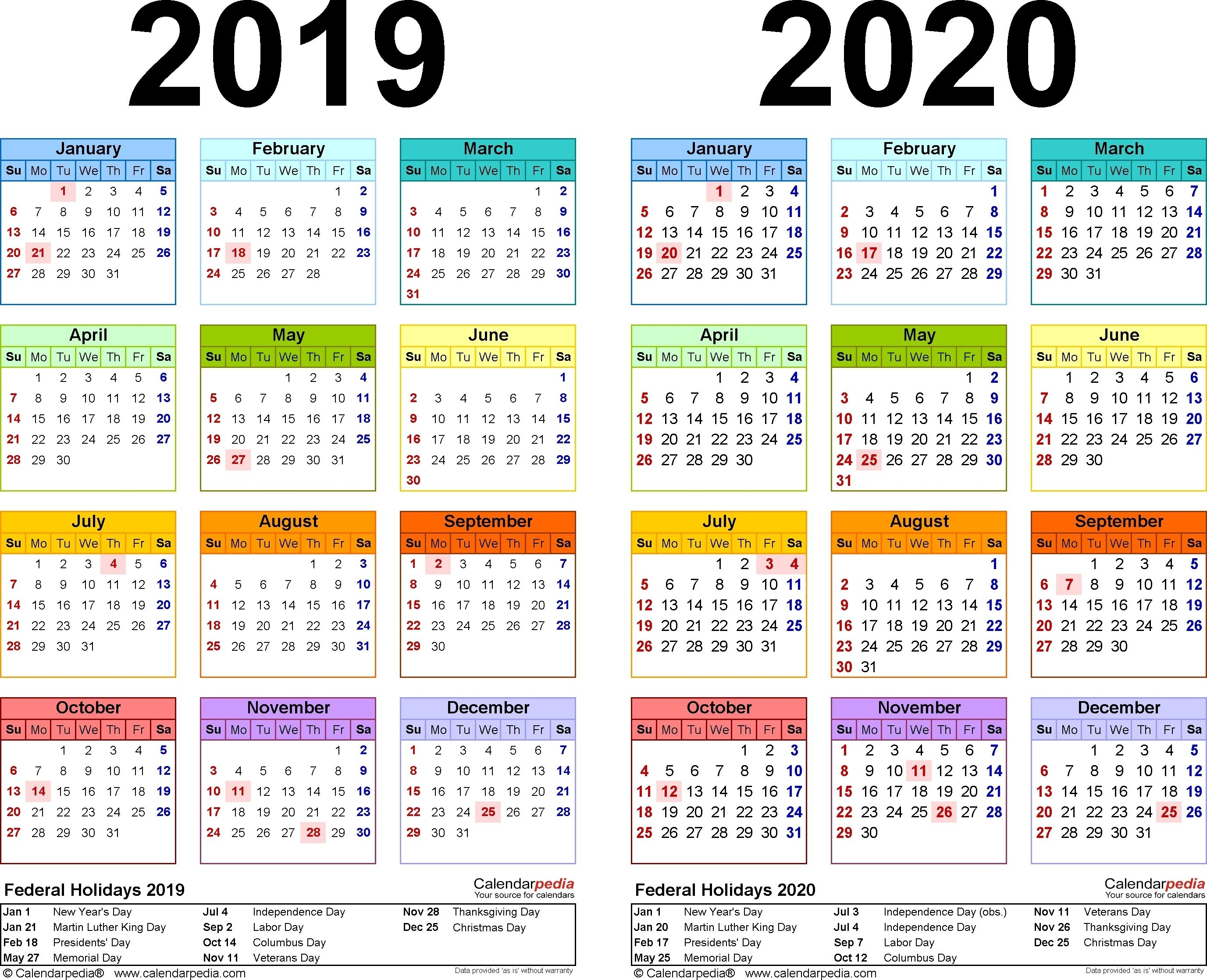 2020 Calendar 365 Pdf | Month Calendar Printable
