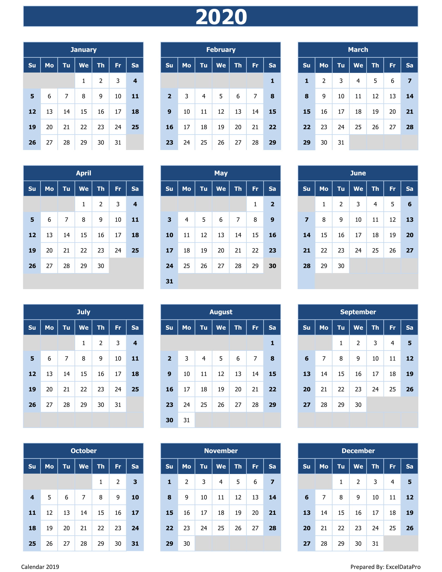 Excel 2020 Calendar Drop Down Calendar Template 2021 Calendar 2019 Riset