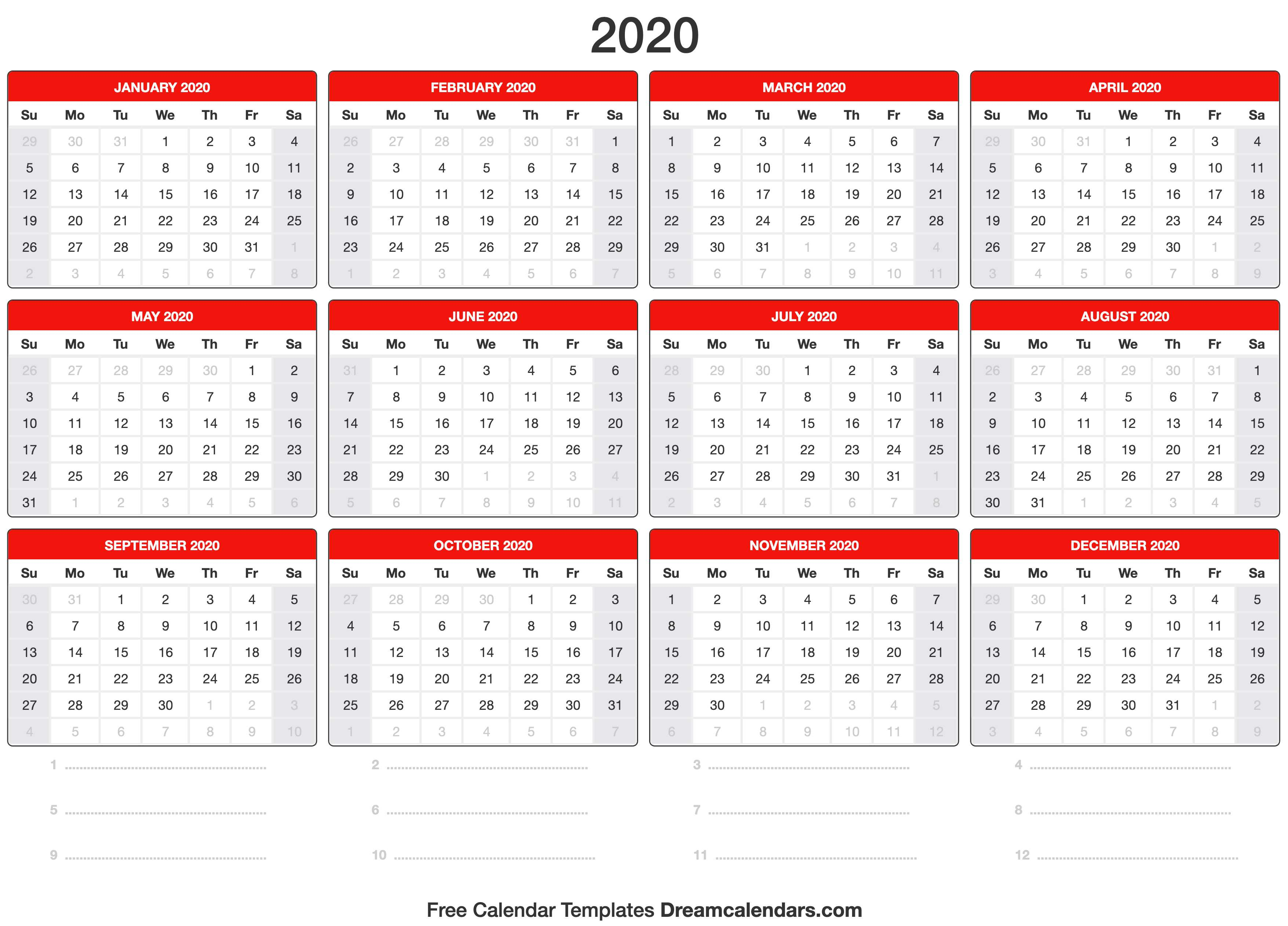 2020 Calendar Printable Time And Date (1) – 2020 Printable
