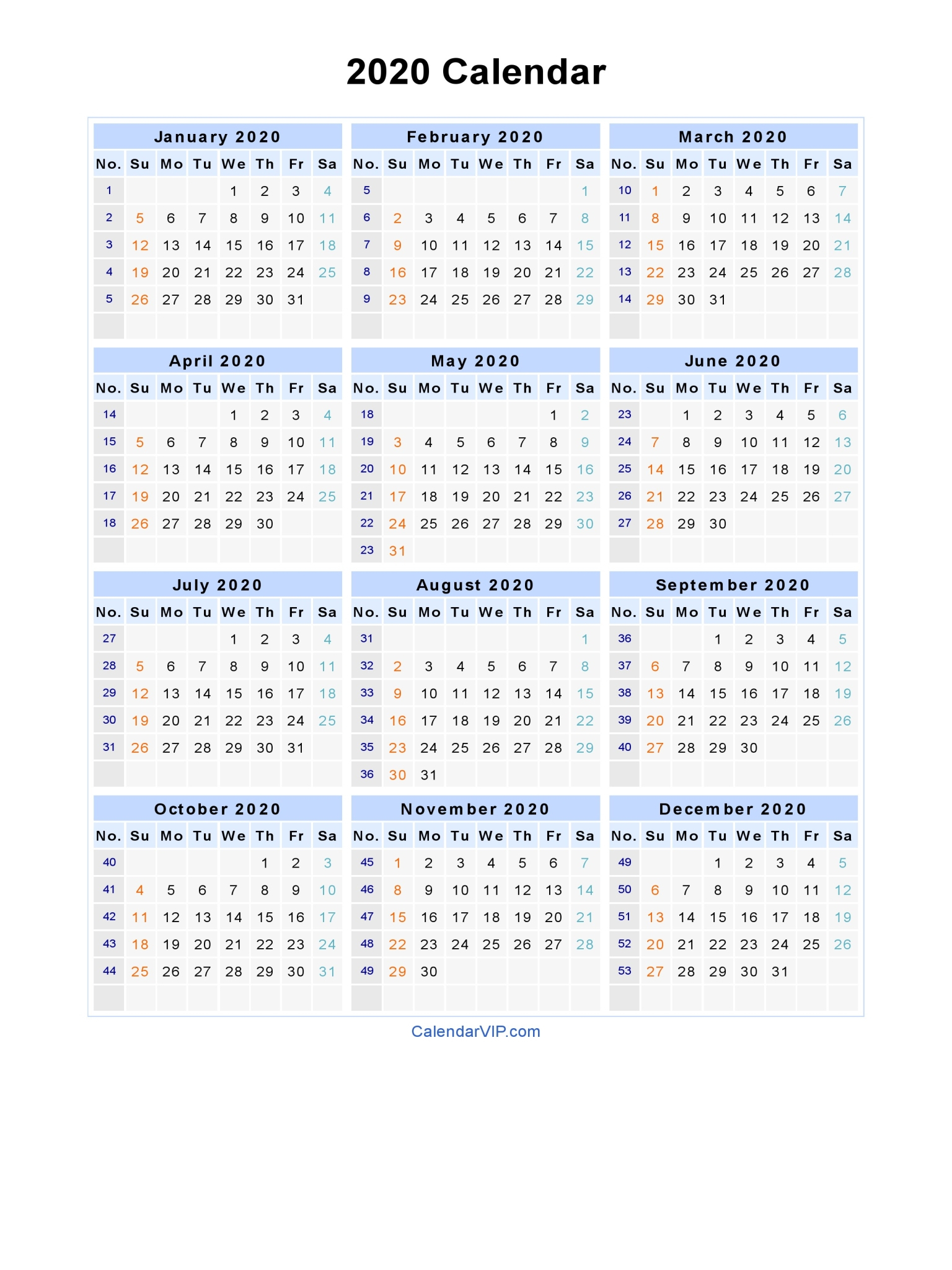 2020 Calendar Uk Printable - Wpa.wpart.co