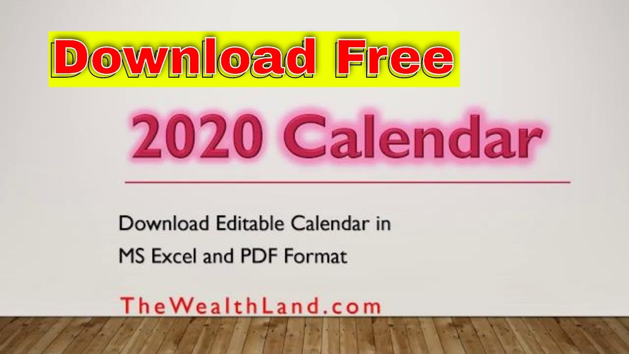 2020 Calendar With Uae Public Holidays Editable 2020 Calendar In United  Arab Emirates