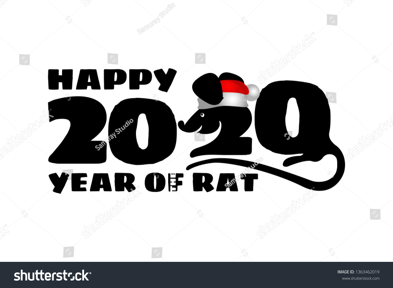 2020 Chinese New Year Rat Calendar Stock Image | Download Now