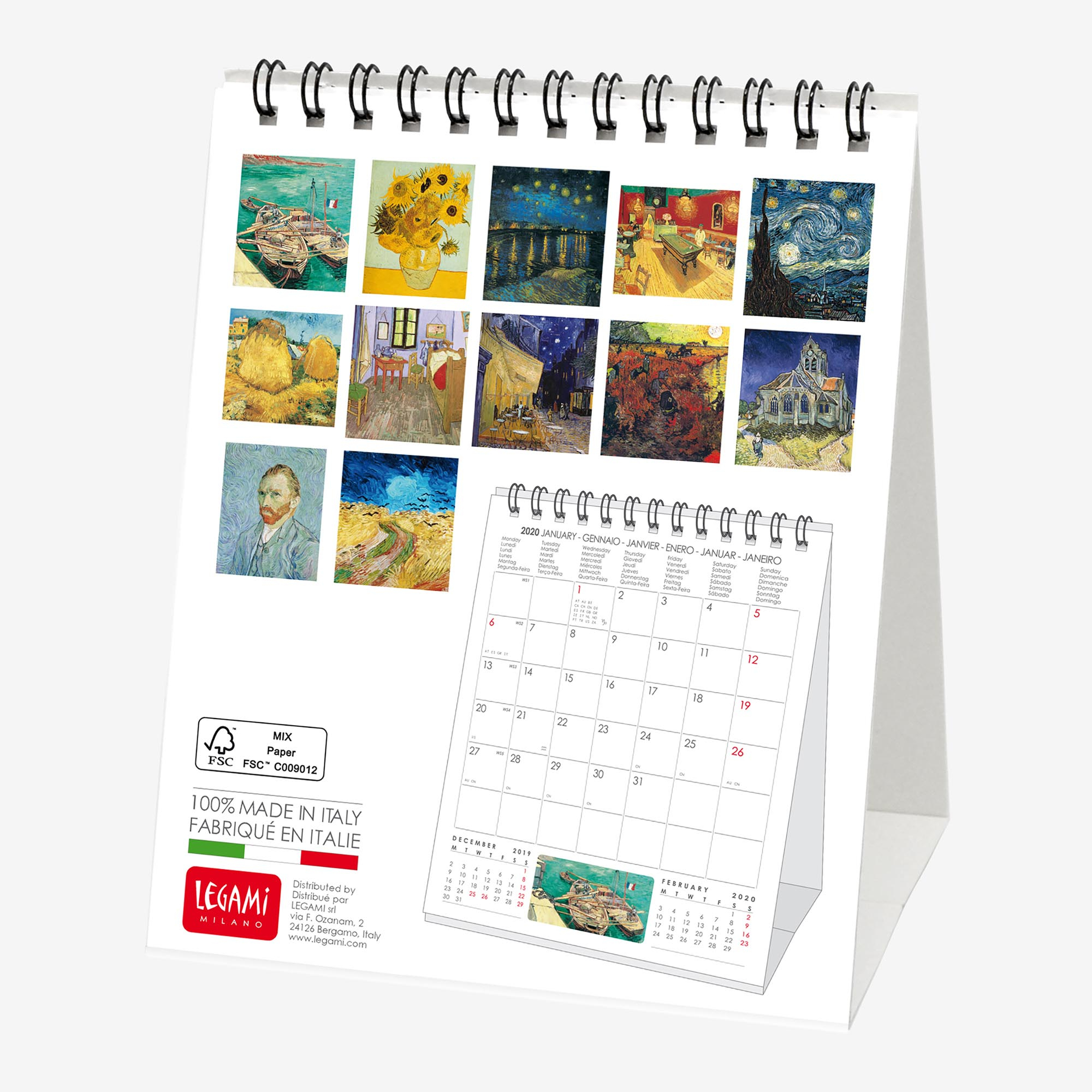 2020 - Desk Calendar - 12X14.5 Cm Vincent Van Gogh
