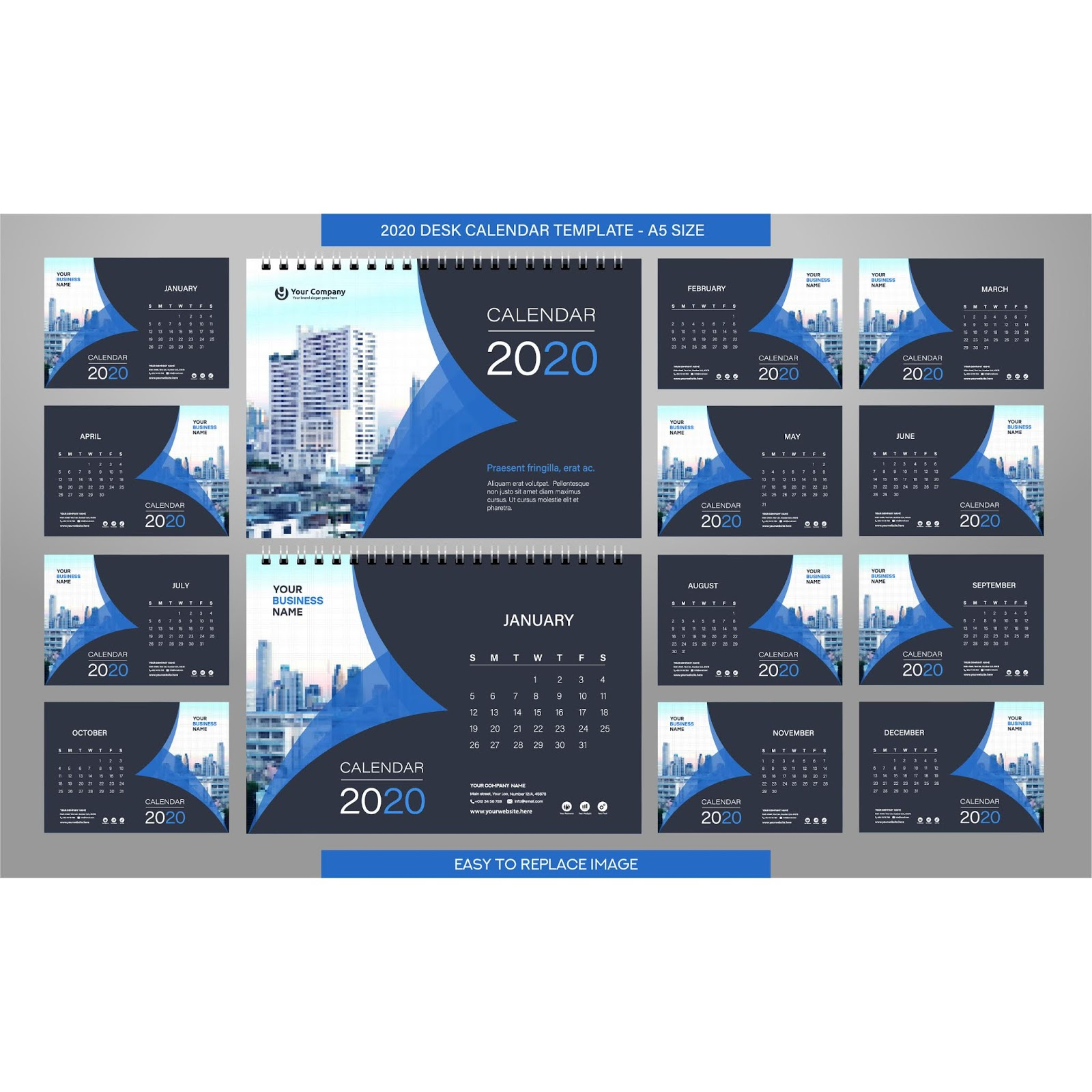2020 Desk Calendar Template Download A 2020 Calendar Free