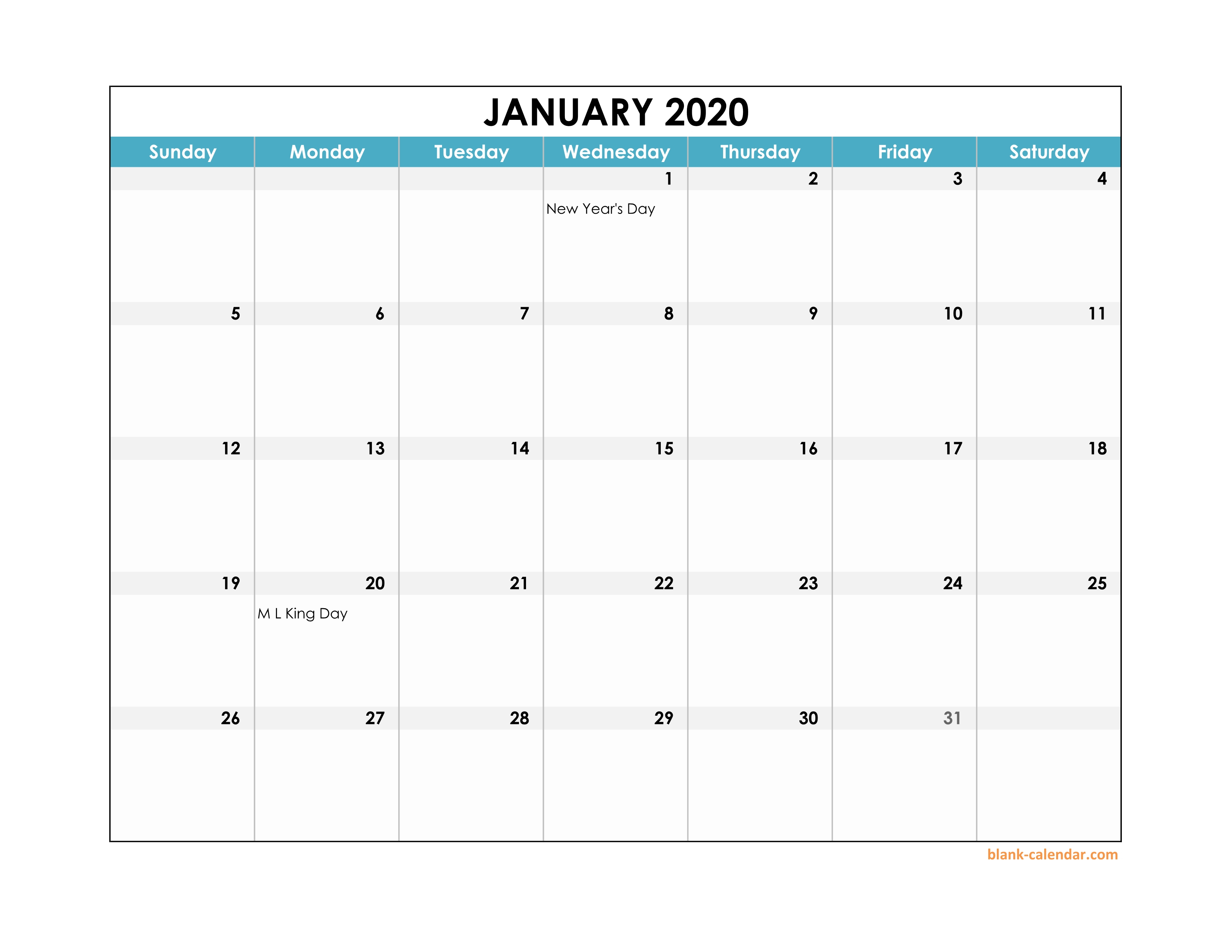 2020 Downloadable Calendar Excel - Wpa.wpart.co
