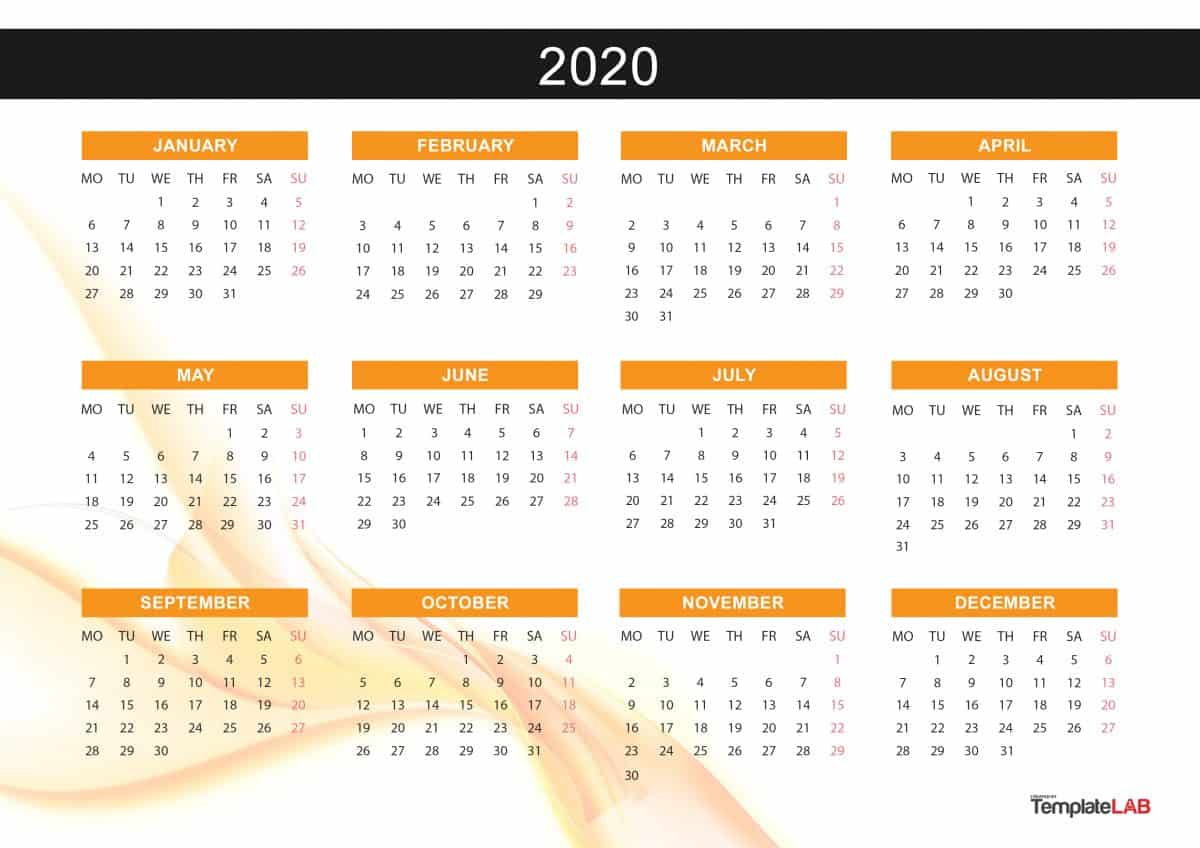 2020 Printable Calendars [Monthly, With Holidays, Yearly] ᐅ