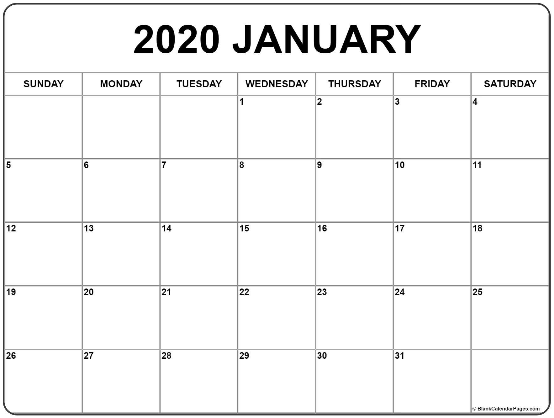 2020 Printable Calendarsmonth - Wpa.wpart.co