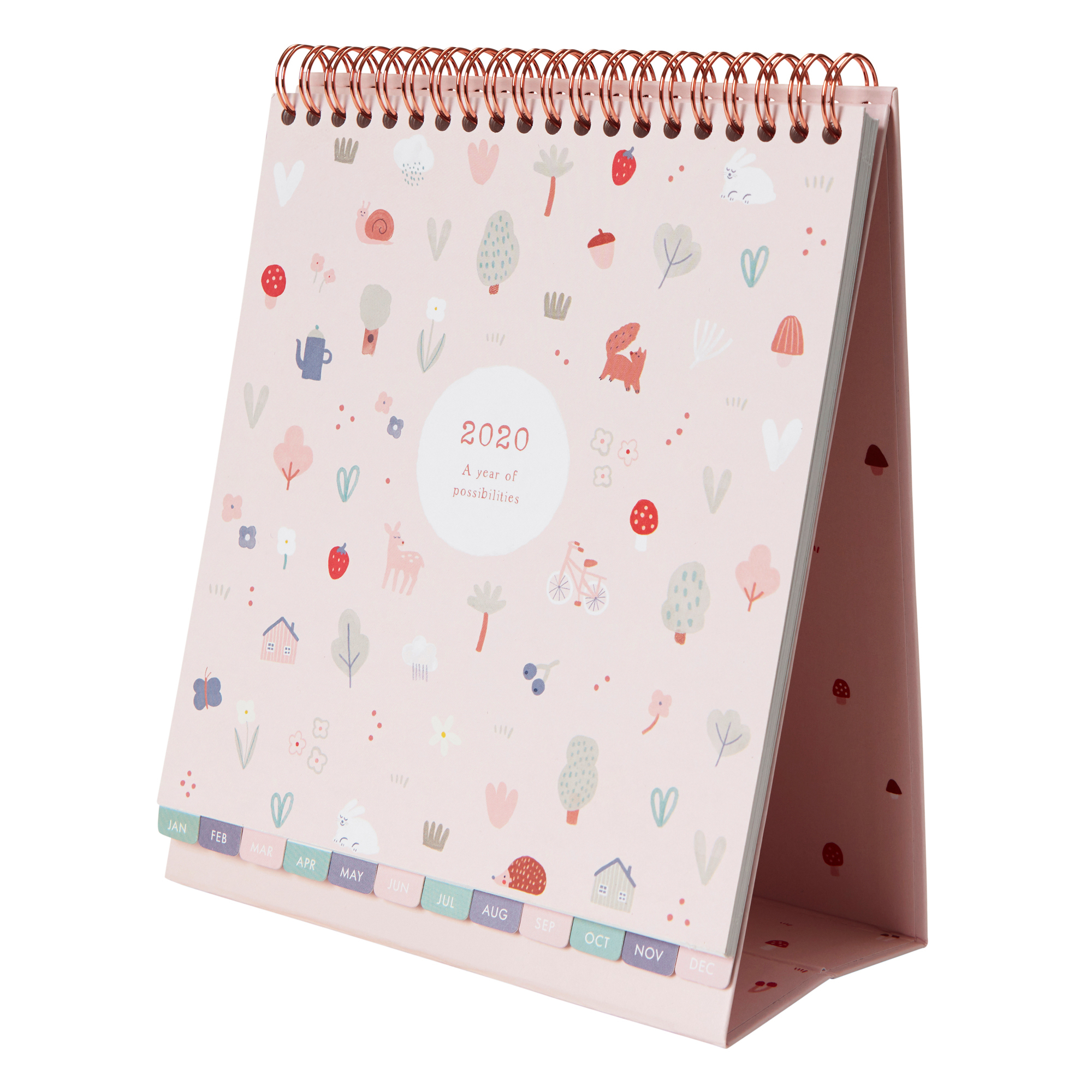 2020 Sweet Desk Calendar Pale Pink: Woodland | Calendars