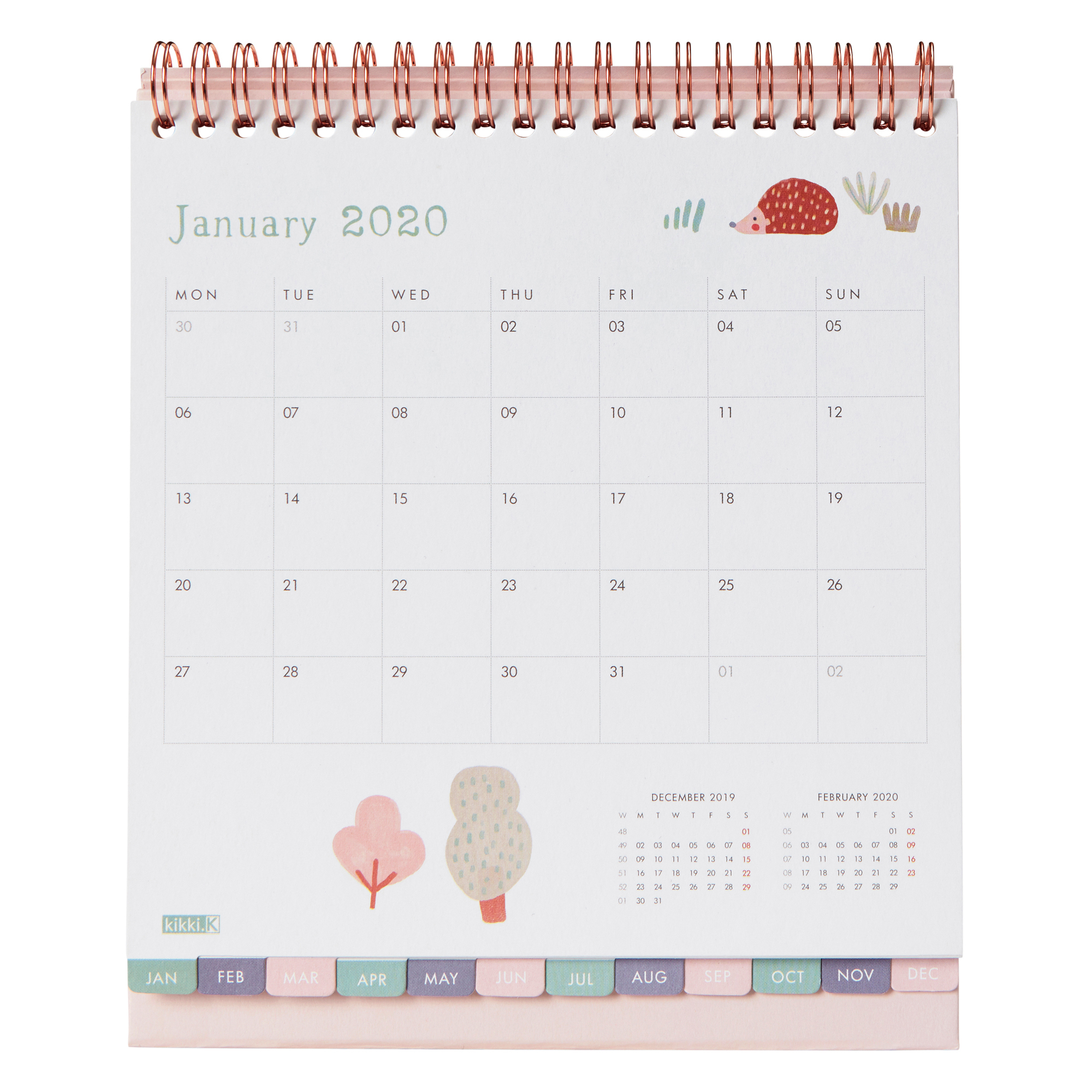 2020 Sweet Desk Calendar Pale Pink: Woodland | Calendars