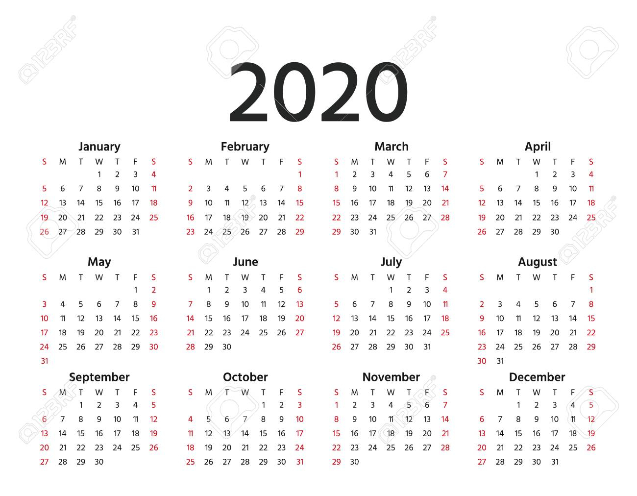 2020 Year Calendar - Wpa.wpart.co