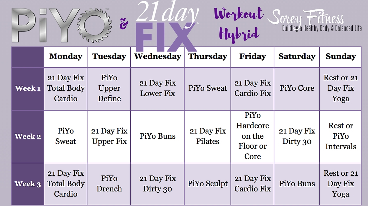 21 Day Fix Calendar – Calendar Yearly Printable