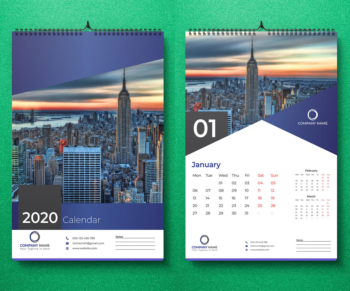 25 Best New Year 2020 Wall &amp; Desk Calendar Designs For