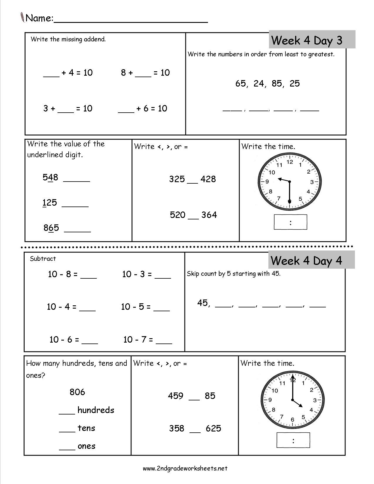 Free Printable Calendar Worksheets For Grade 2 Calendar Printables Free Templates