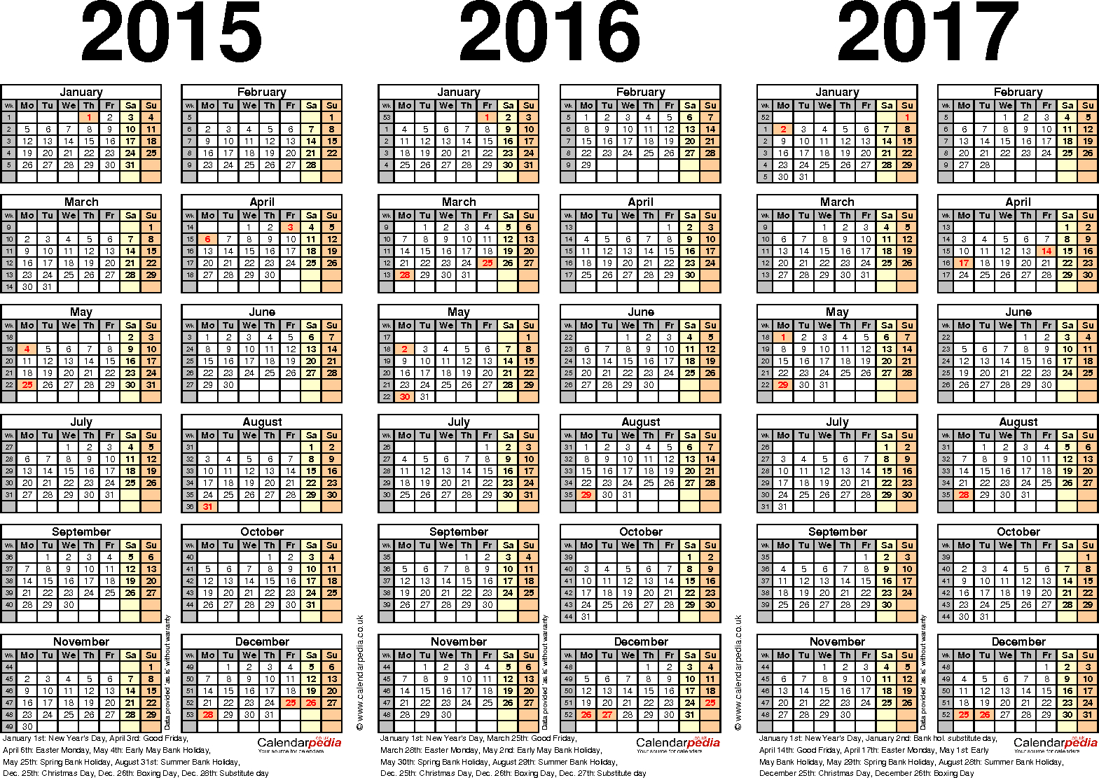 3 Year Calendar - Wpa.wpart.co