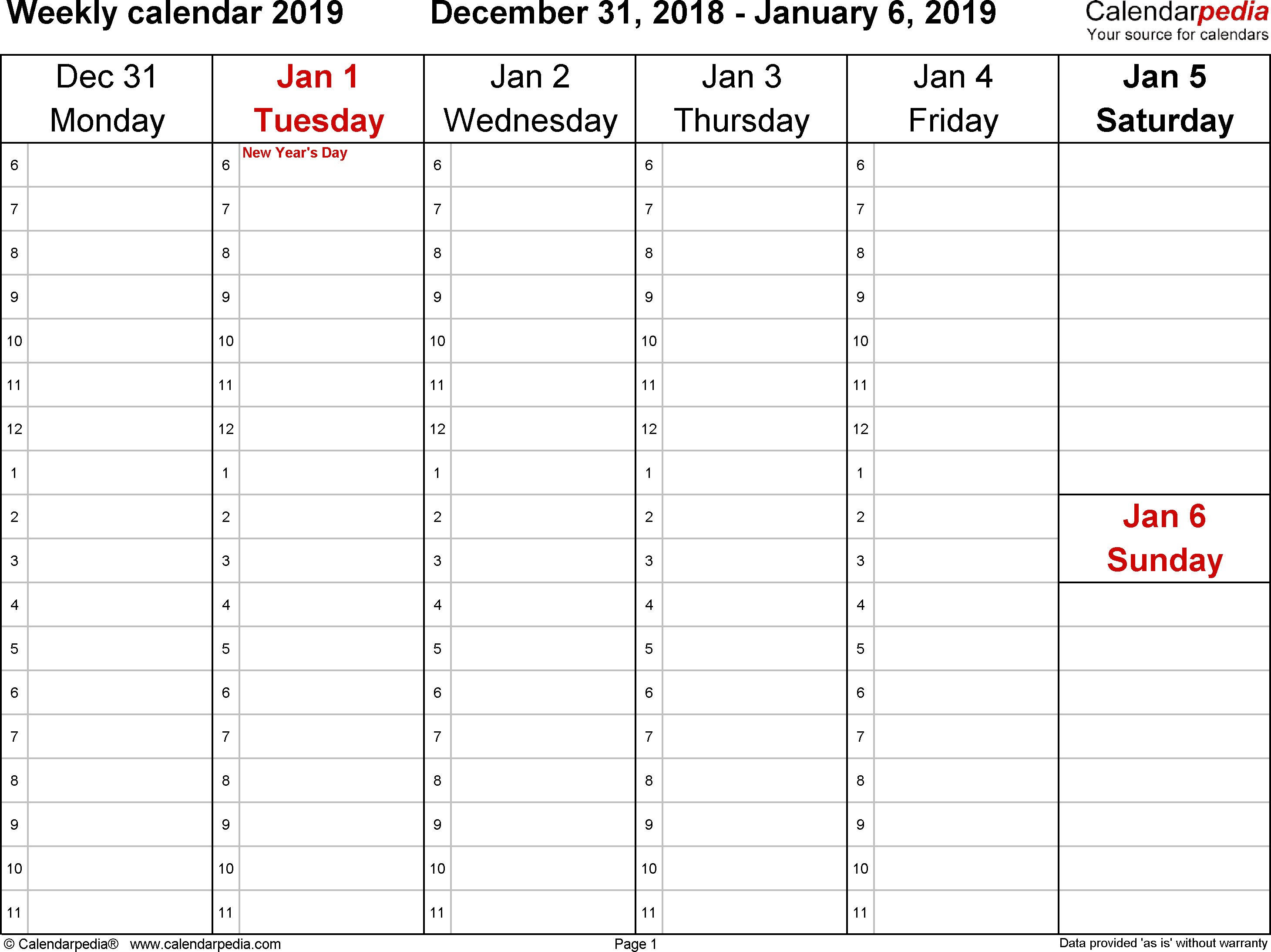 Free Printable 4 Week 28 Day Calendar