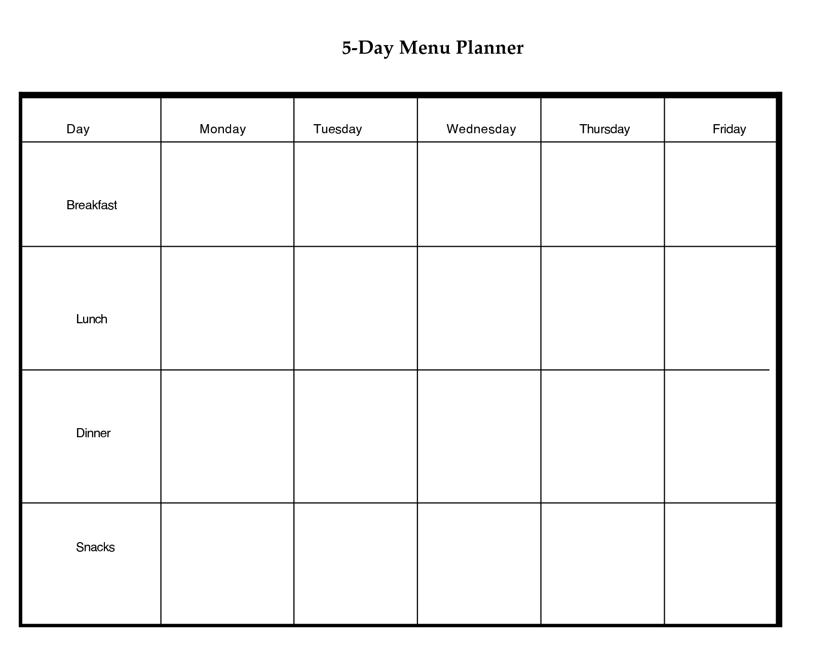 Printable Calendar 5 Day Week | Calendar Printables Free Templates