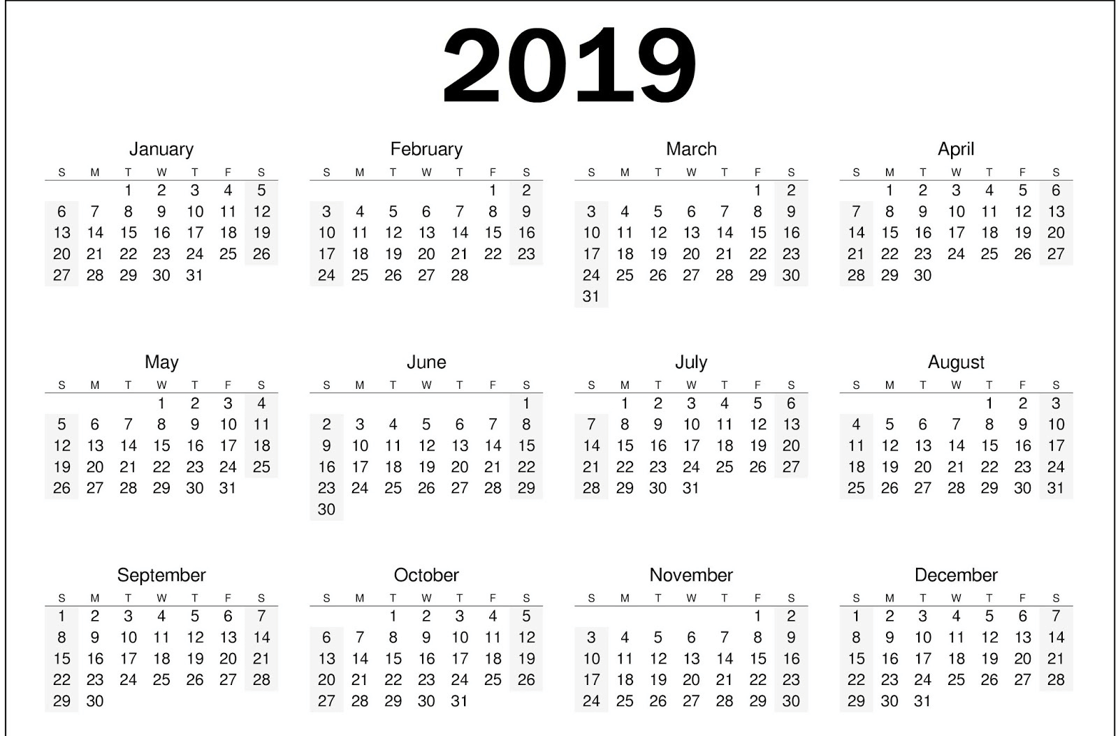 5 Tools Everyone In The Printable 2019 Calendar South Africa