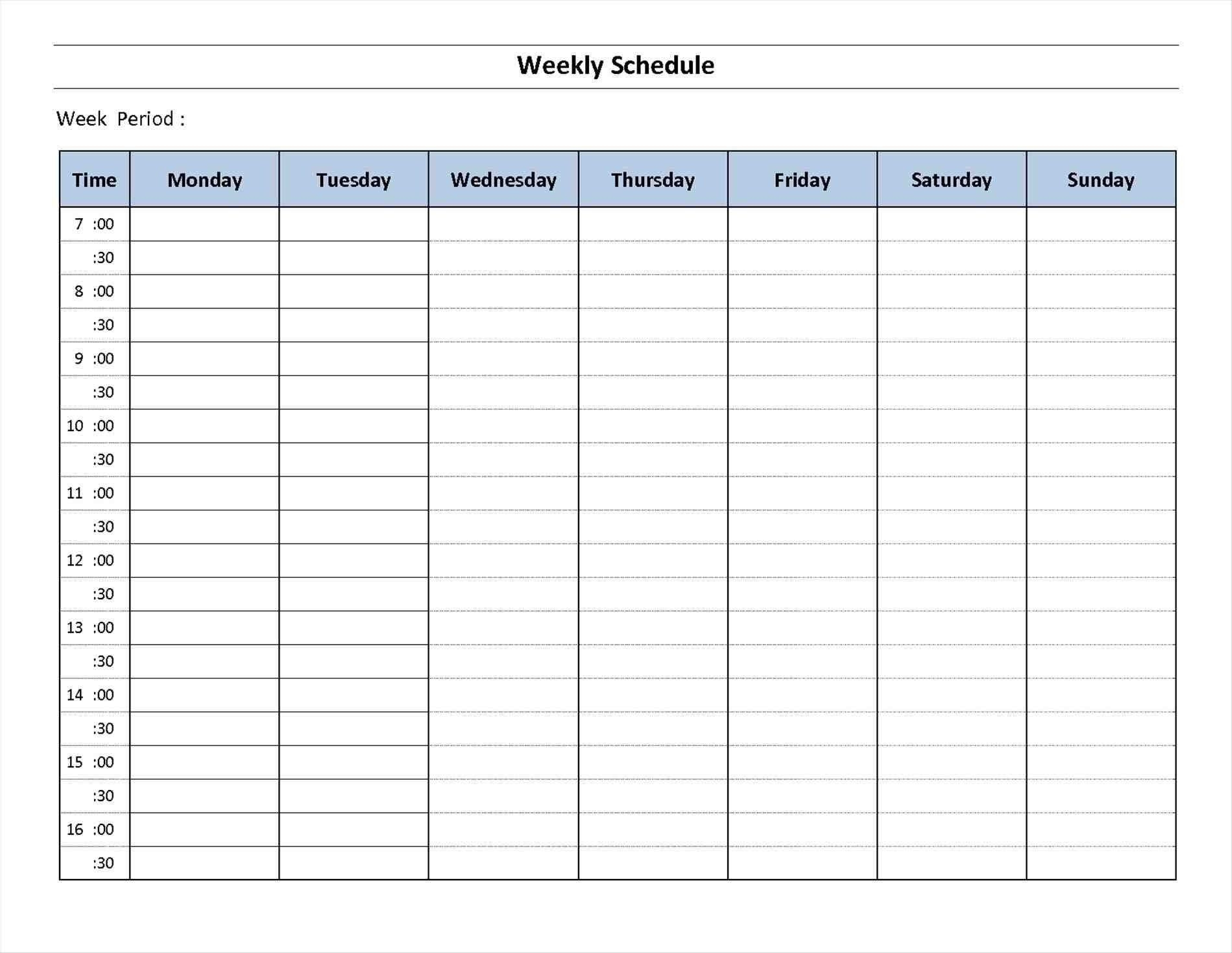 7 Day Week Calendar Printable | Template Calendar Printable