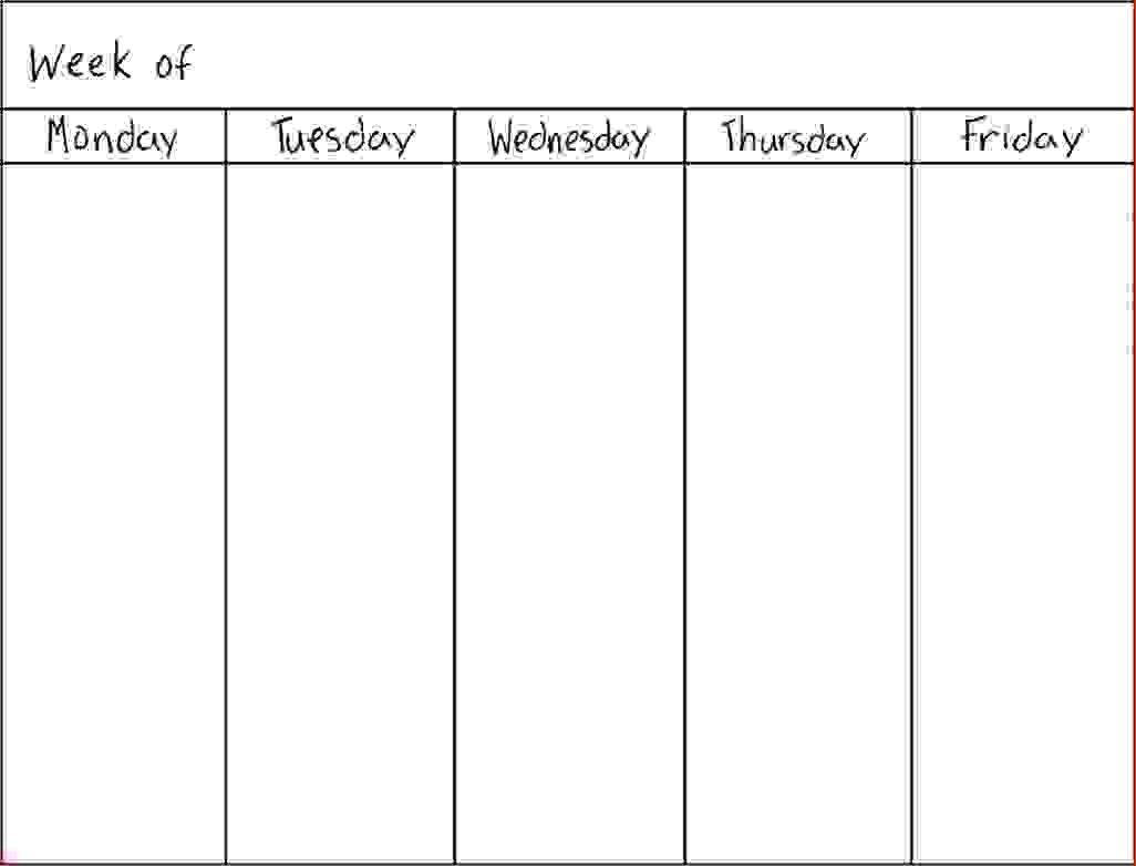 7 Day Printable Calendar