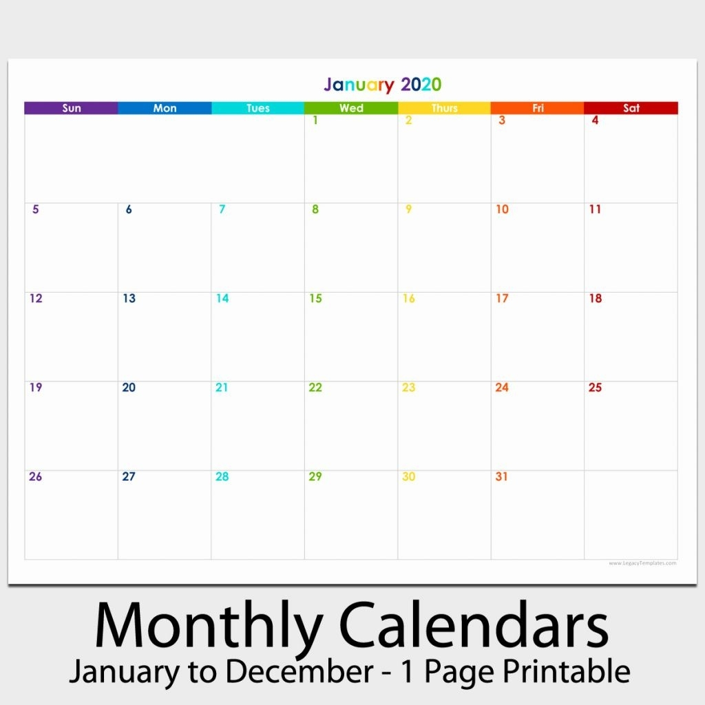 8 X 11 Blank Calendar Page | Calendar Template Information