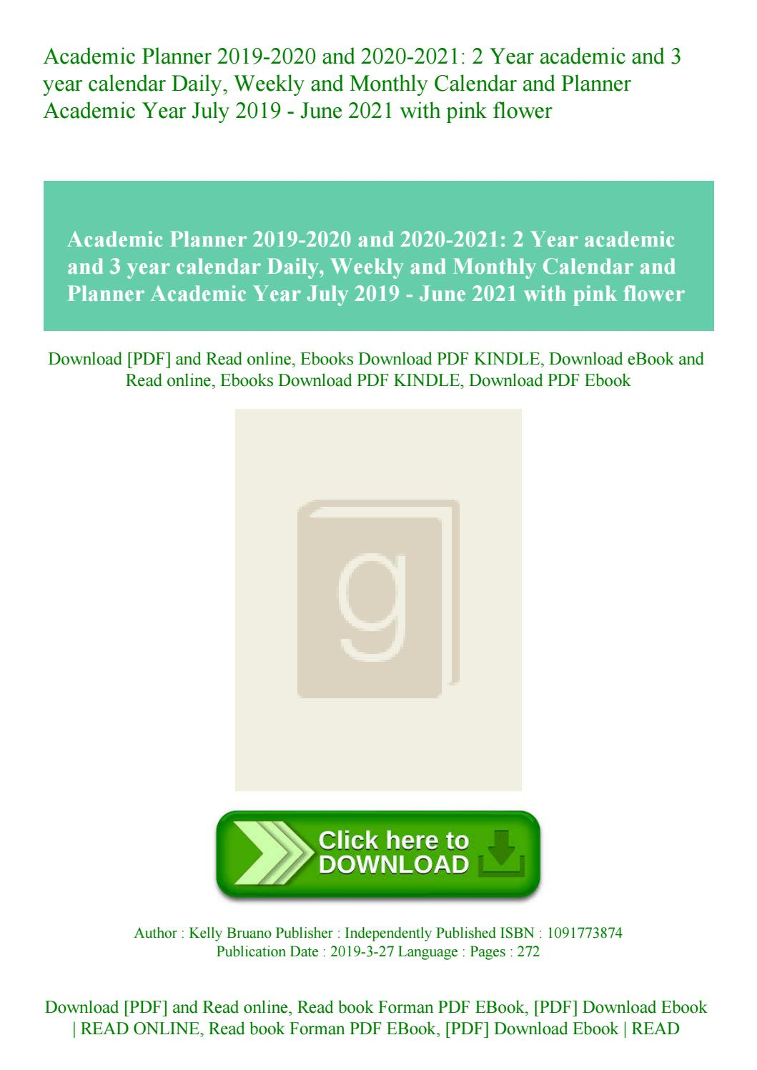 Academic Planner 2019-2020 And 2020-2021 2 Year Academic And