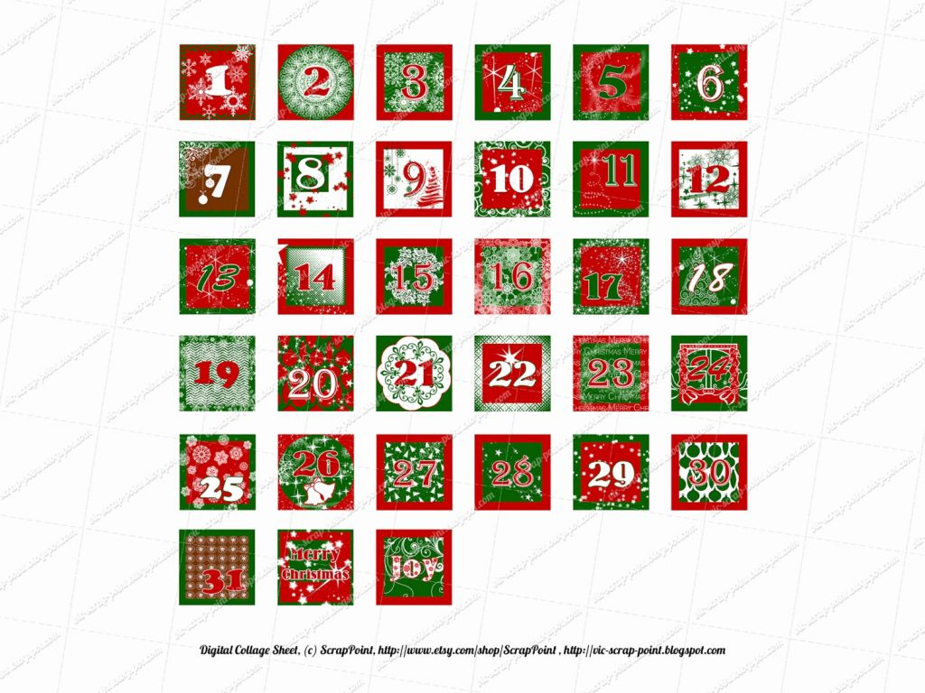 Advent Calendar Numbers Printable That Are Dashing | Kenzi&#039;s