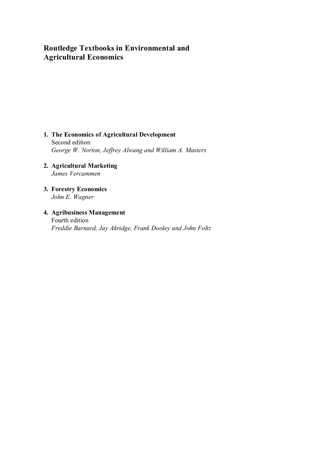 Agribusiness Management 4Th - Gestao De Empresas Do