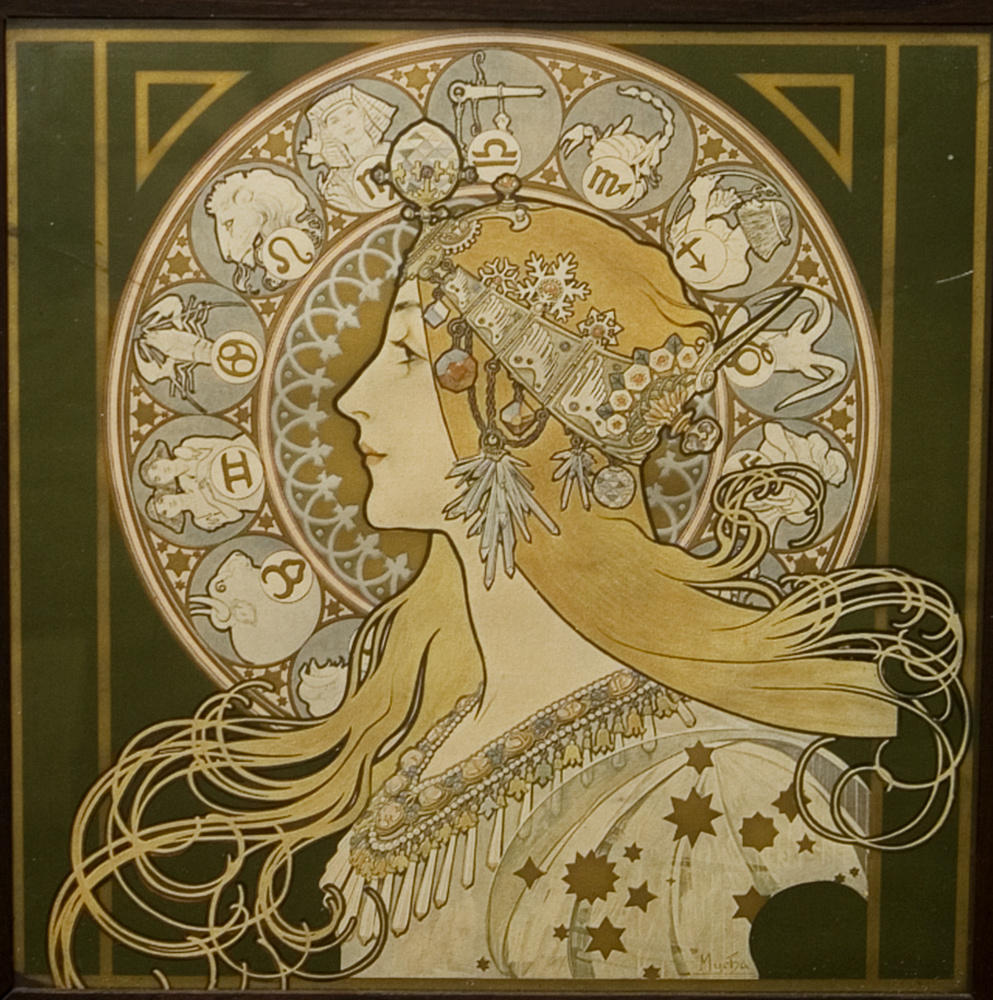 Alphonse Mucha Zodiac Poster - Ra One Film Heroine Name