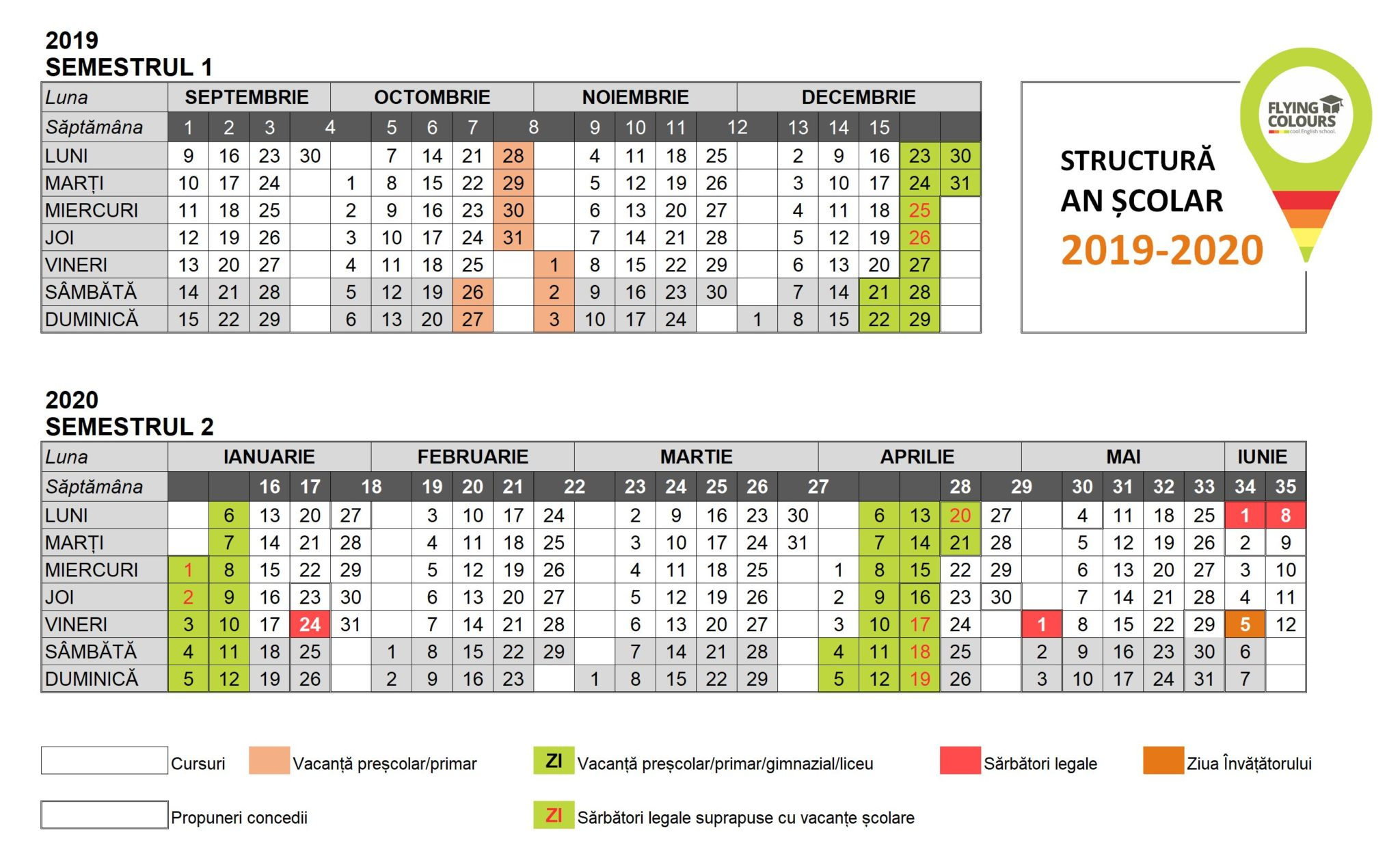 Anul Școlar 2019-2020 Vine Cu Multe Sărbători Legale