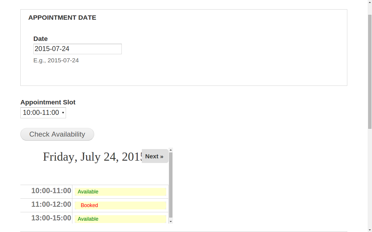 Appointment Calendar | Drupal