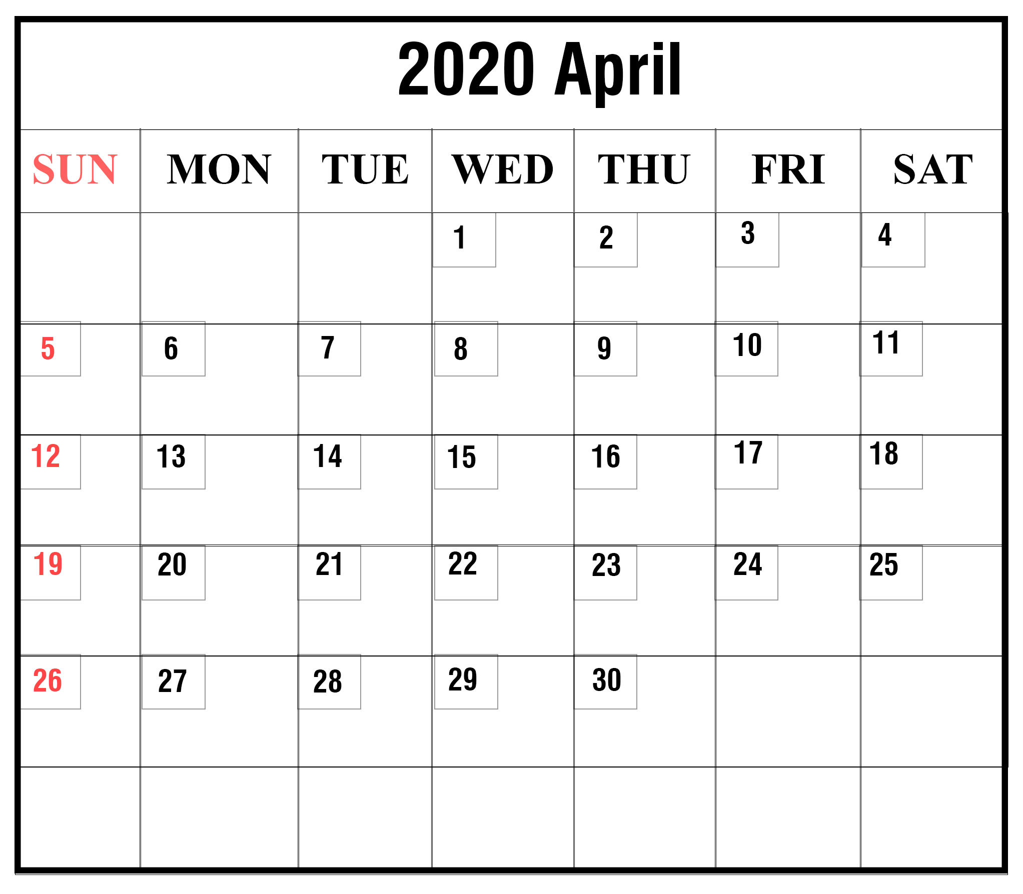 April 9 2020 Calendar | Calendar Printables Free Templates