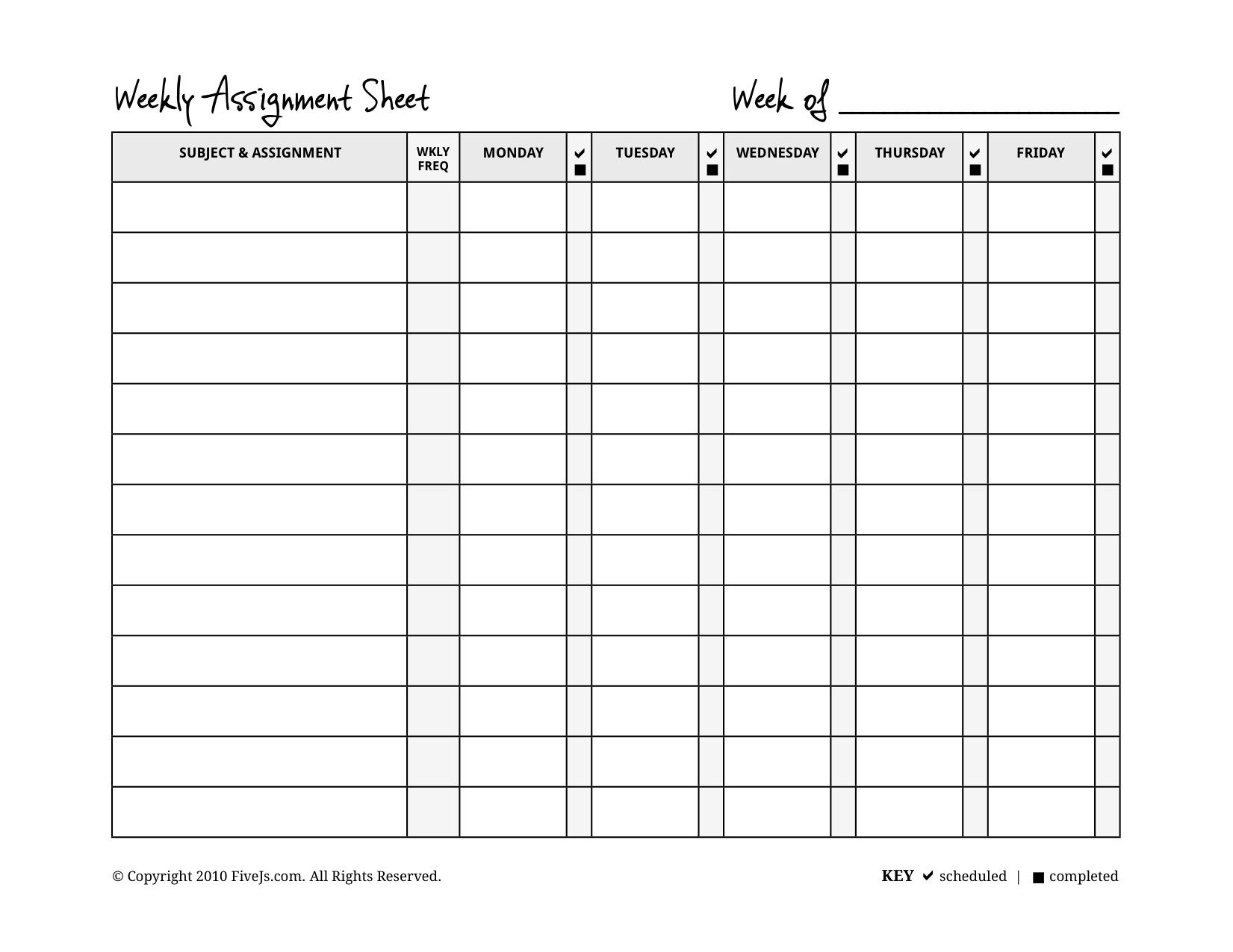 Assignment Calendar - Wpa.wpart.co