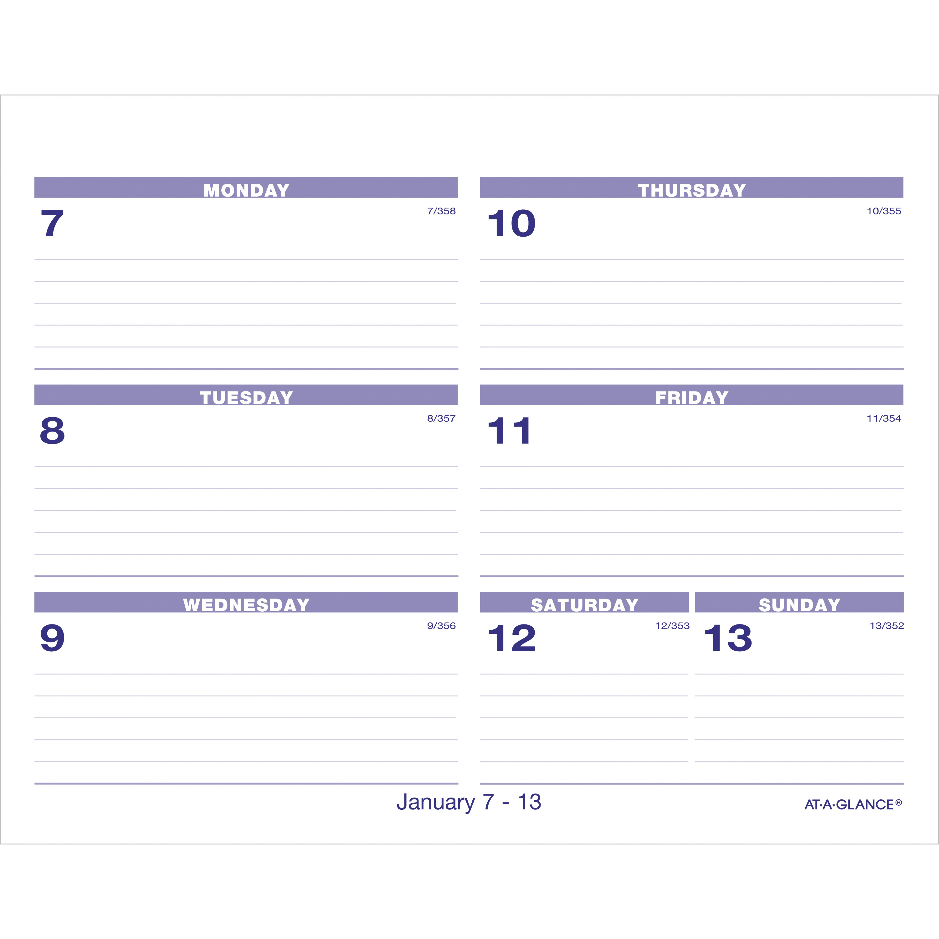 Calendar Week At A Glance Calendar Printables Free Templates