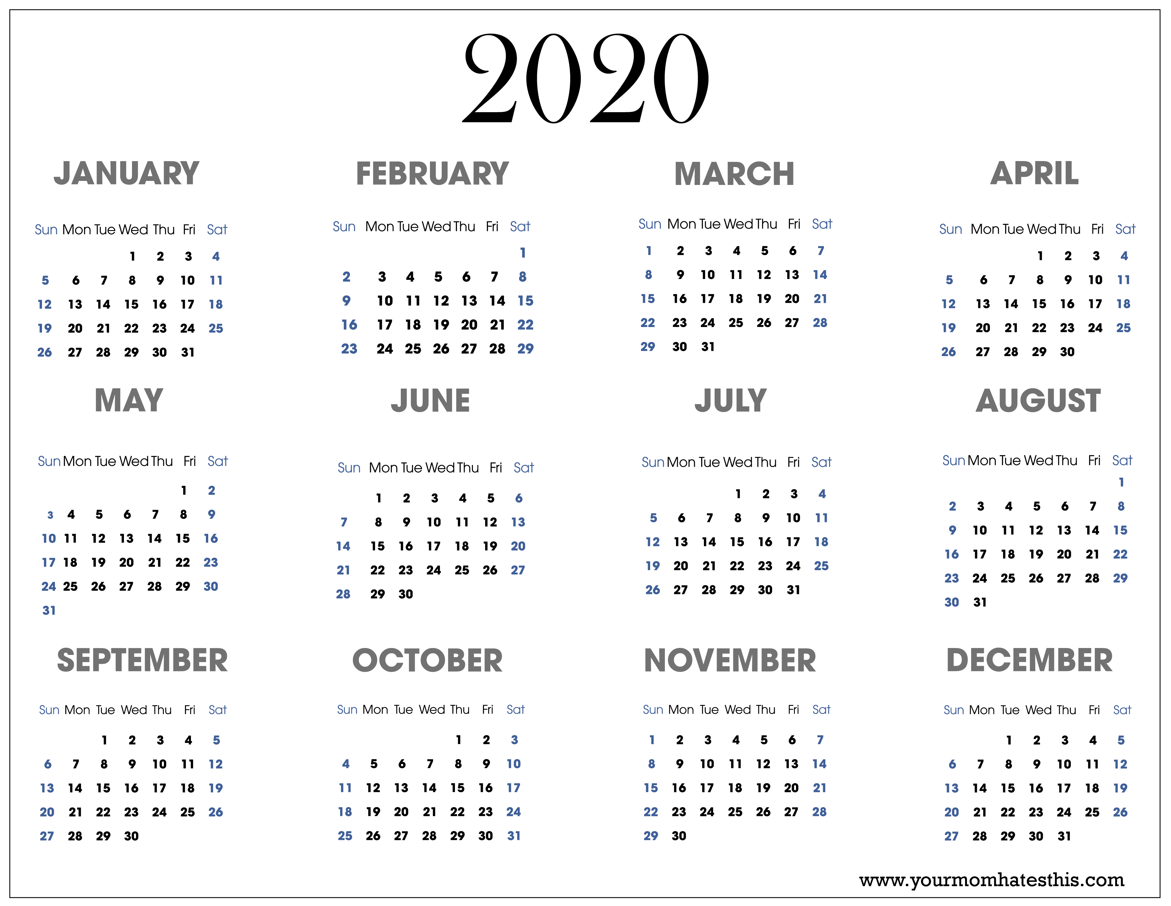 Black Calendars 2020 - Wpa.wpart.co